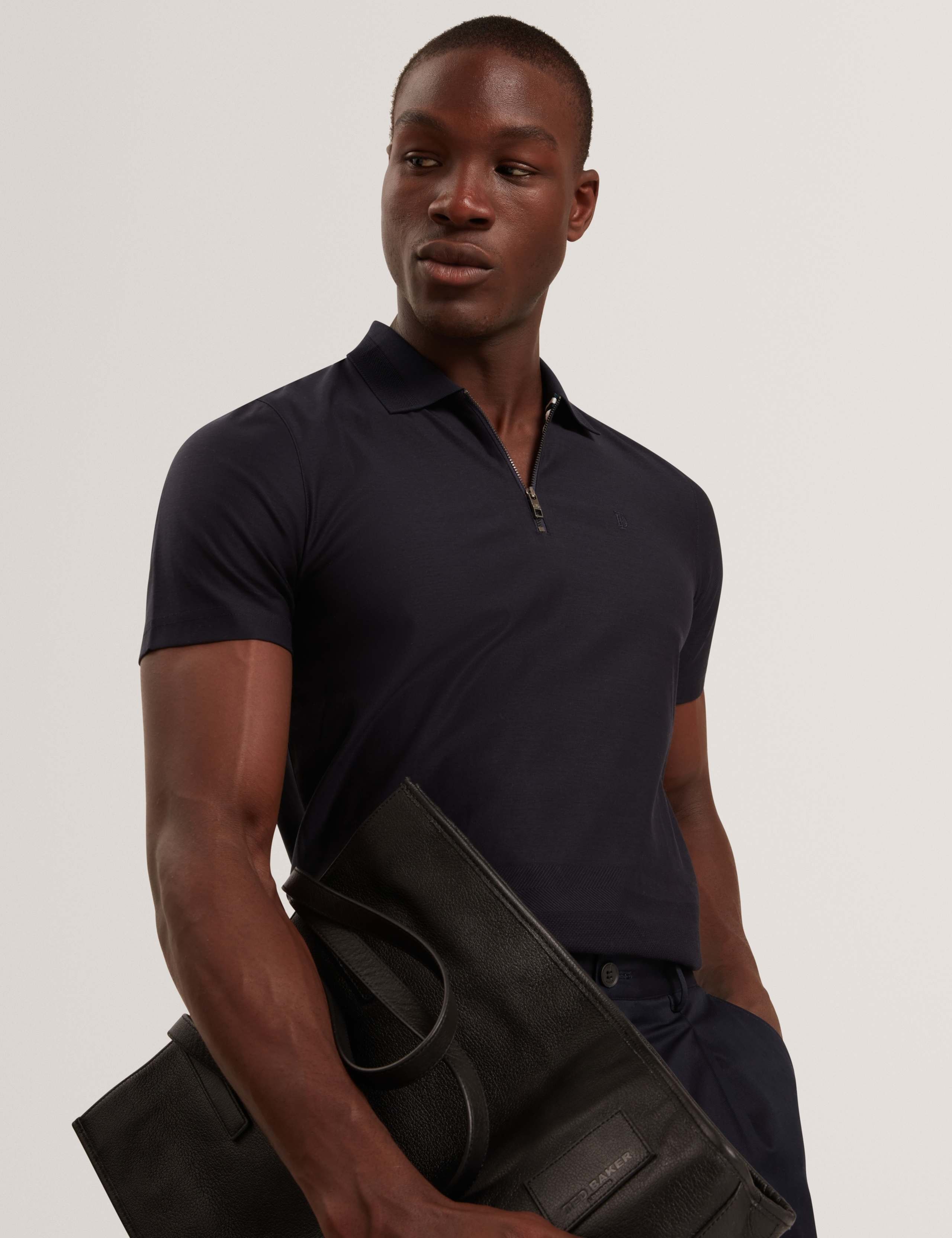 Pure Cotton Half Zip Polo Shirt 5 of 6