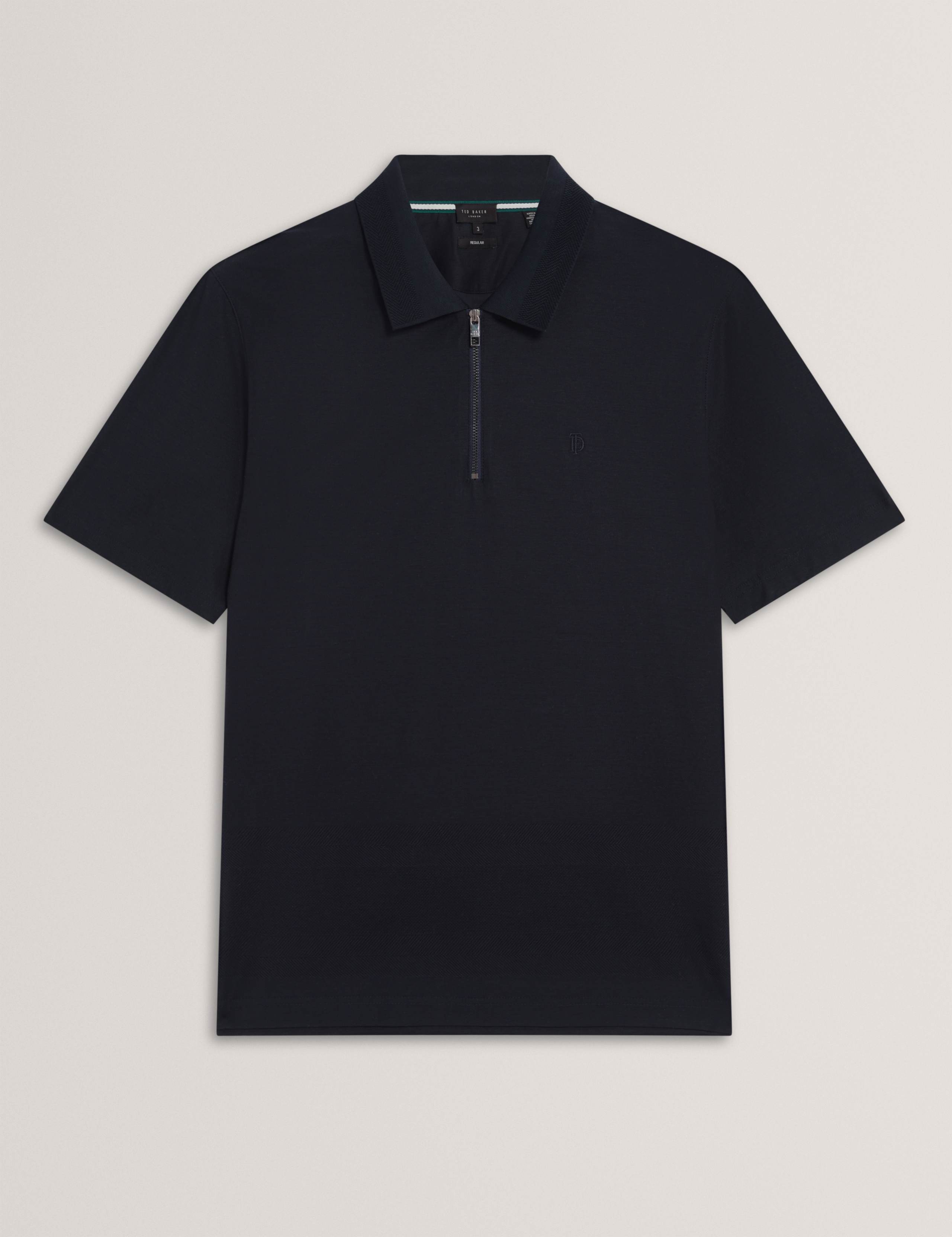 Pure Cotton Half Zip Polo Shirt 2 of 6