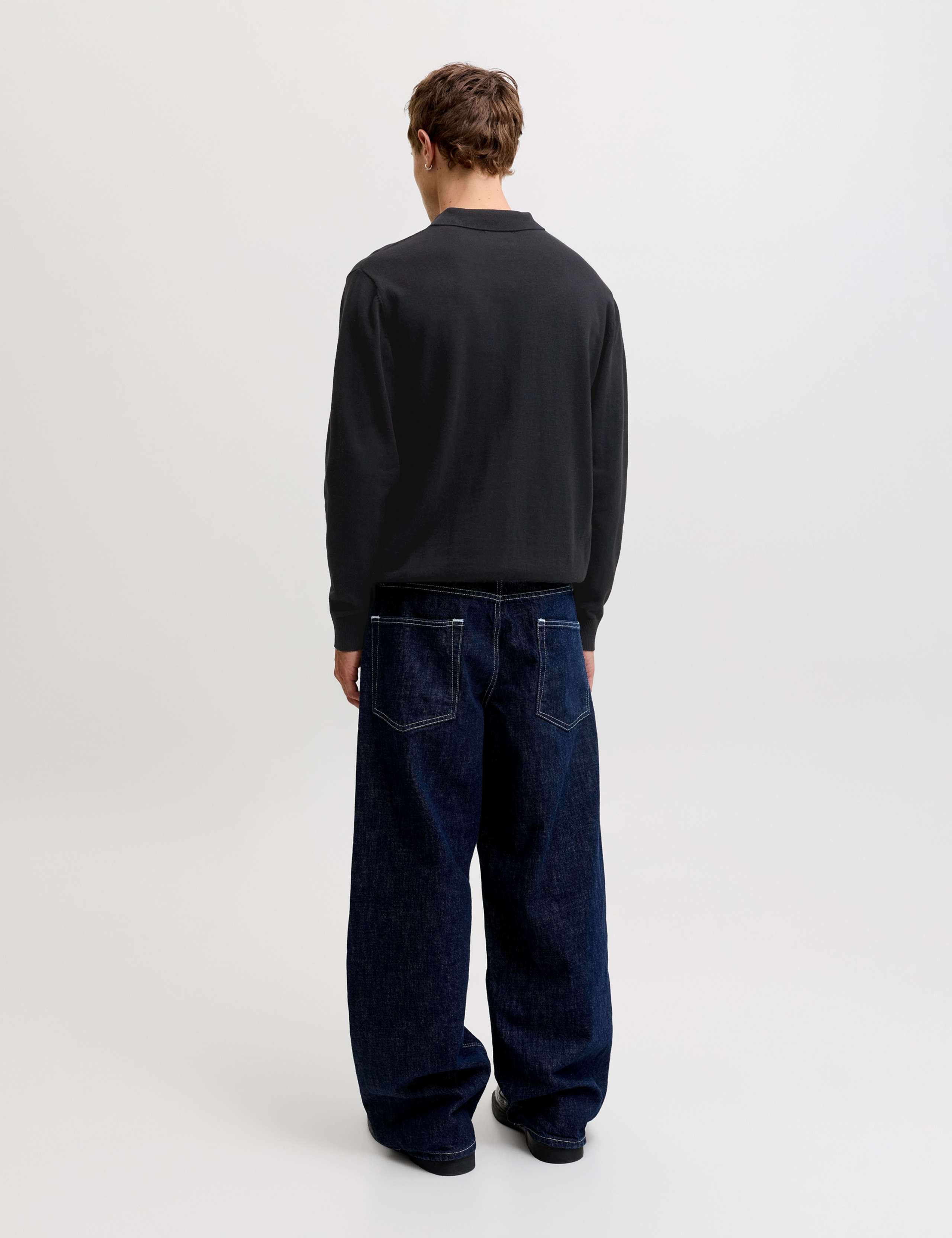 Pure Cotton Knitted Long Sleeve Polo Shirts 3 of 6