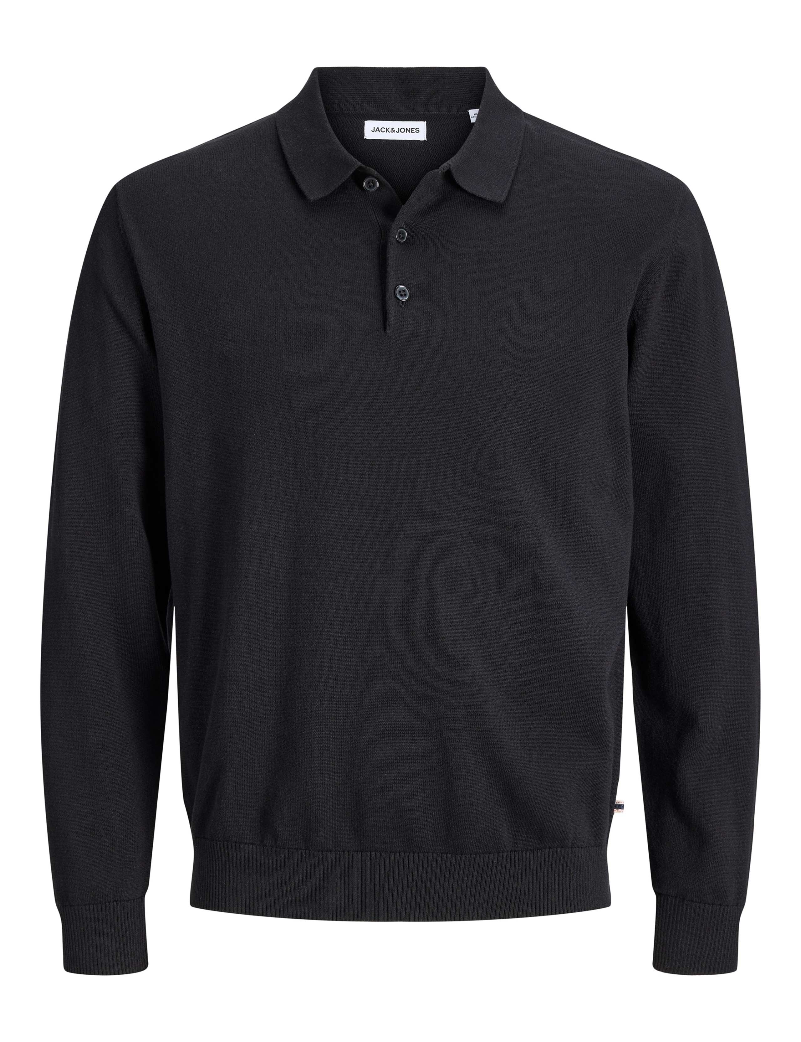 Pure Cotton Knitted Long Sleeve Polo Shirts 5 of 6