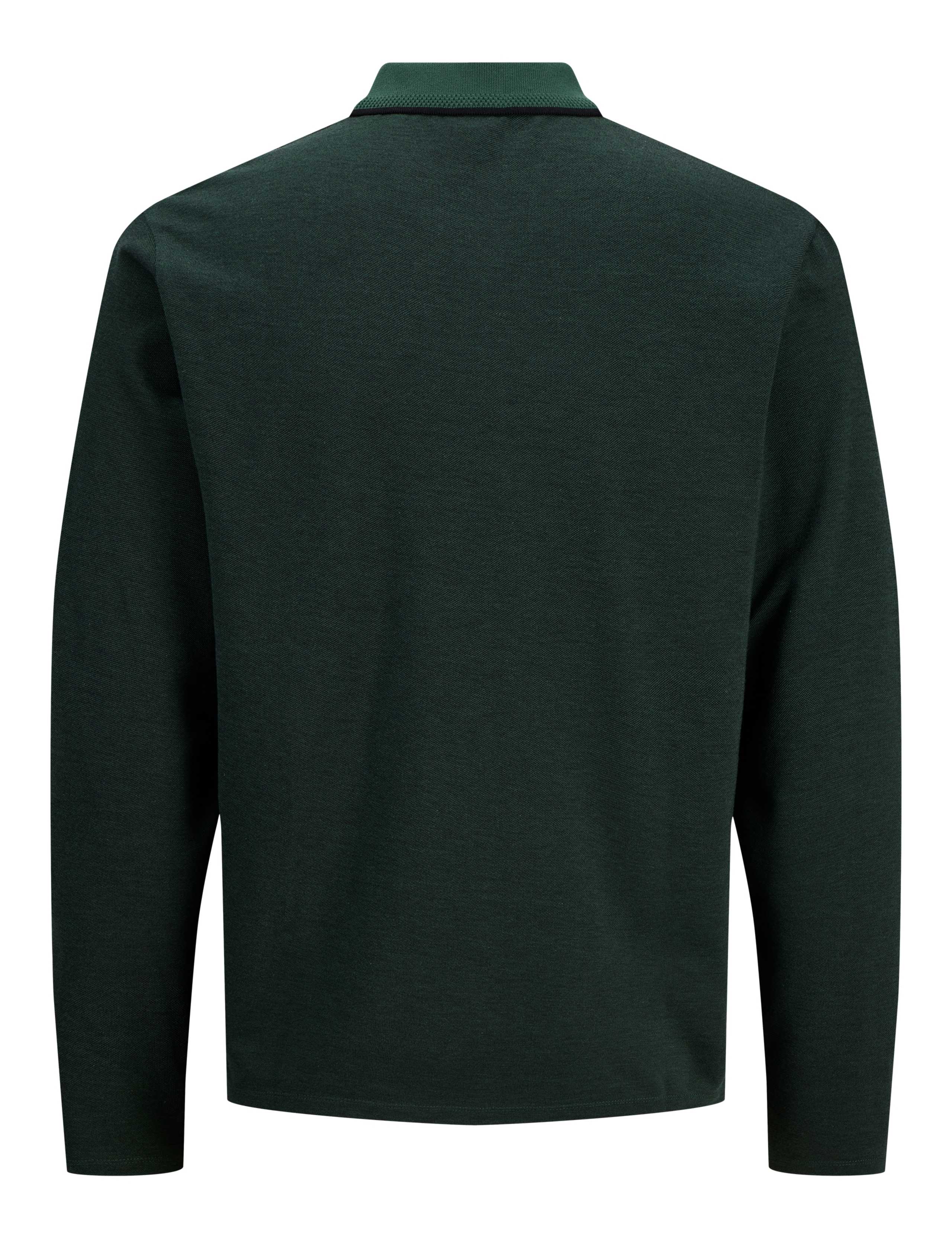 Cotton Blend Long Sleeve Polo Shirt 2 of 2