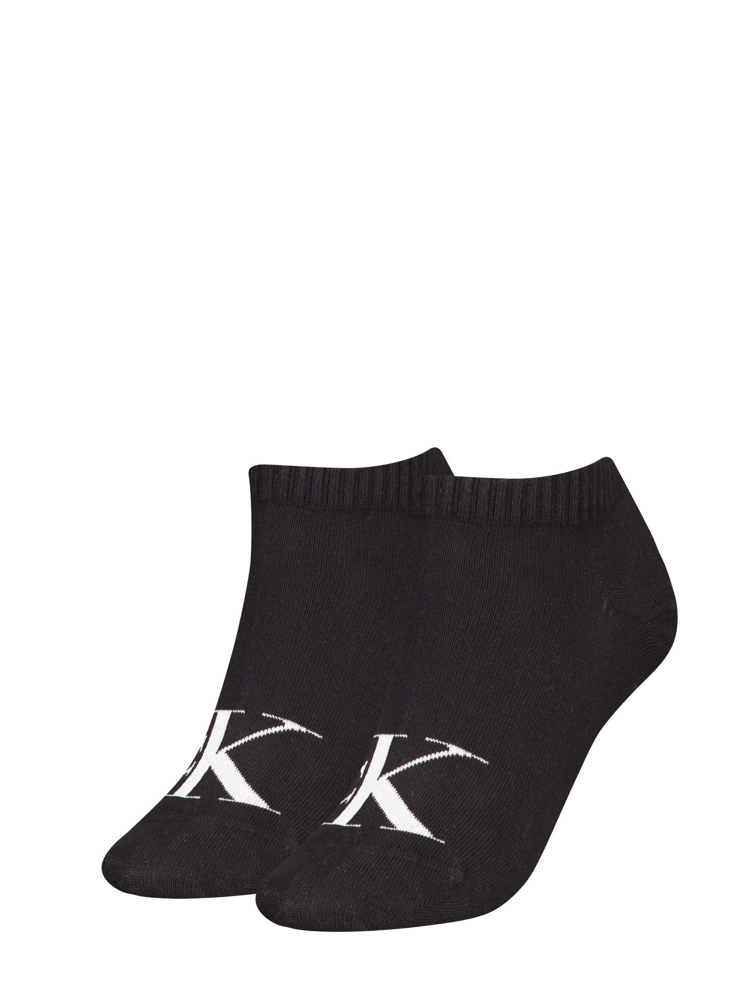 2pk Cotton Rich Monogram Logo Trainer Socks 1 of 2