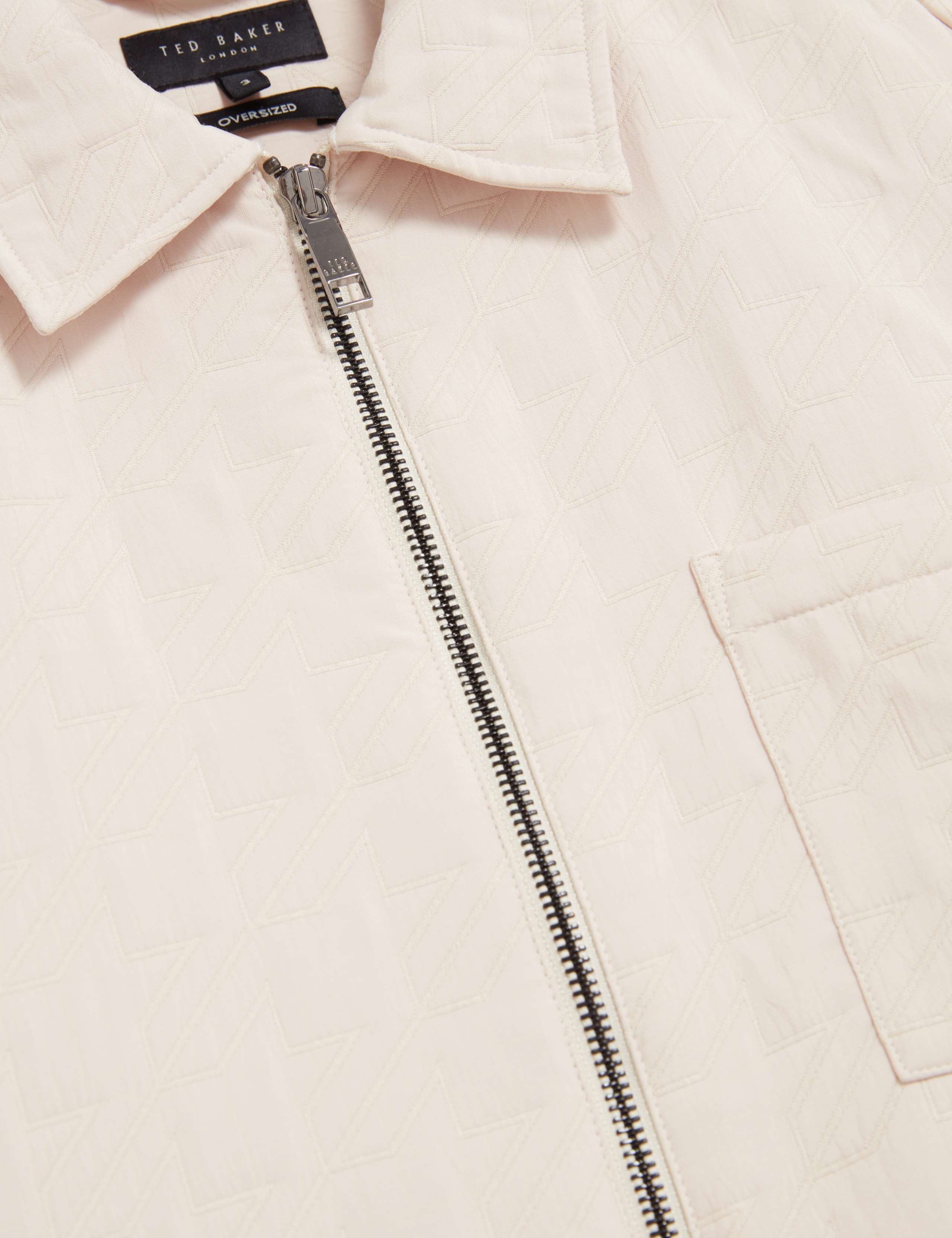 Regular Fit Jacquard Zip Up Overshirt 4 of 6