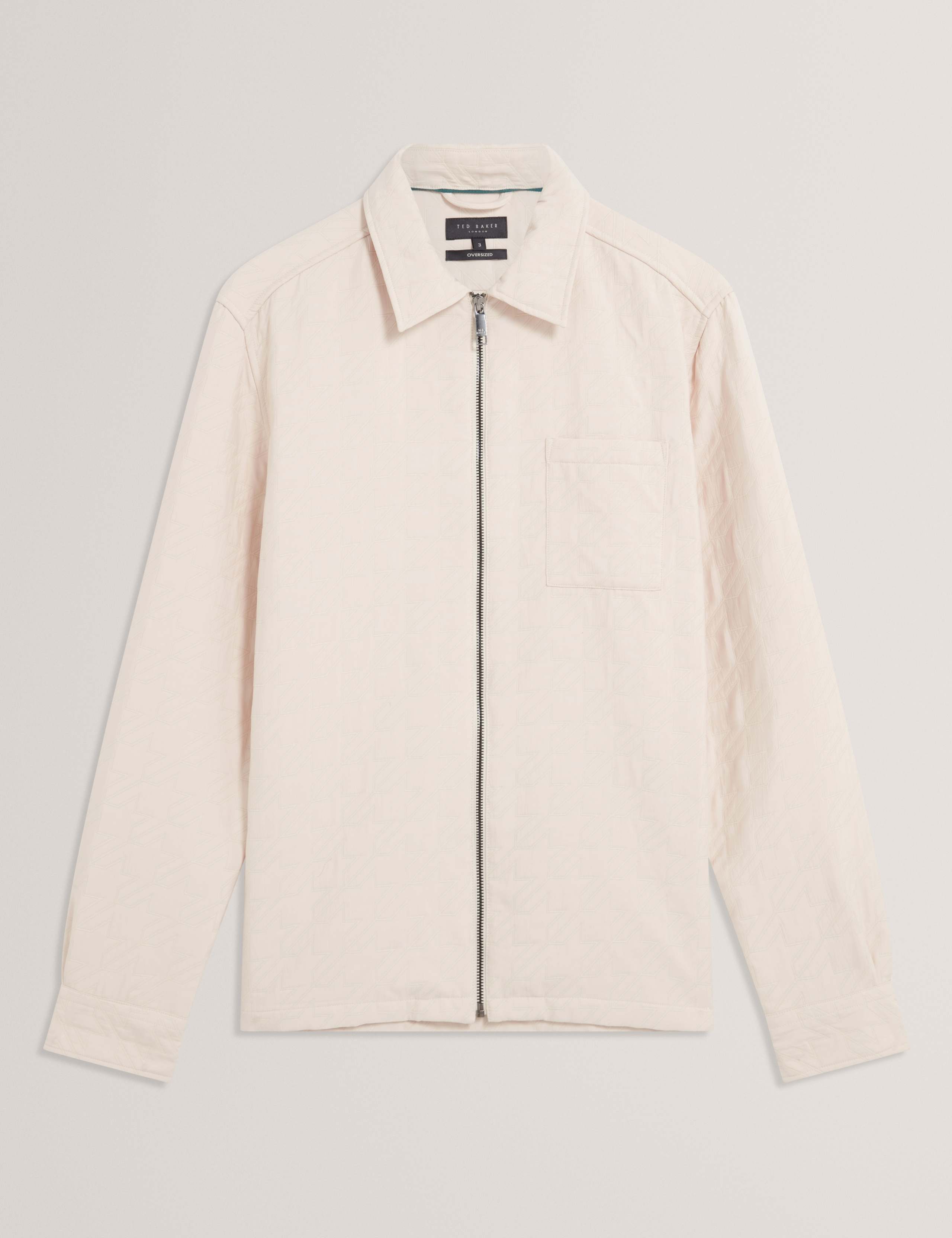 Regular Fit Jacquard Zip Up Overshirt 2 of 6