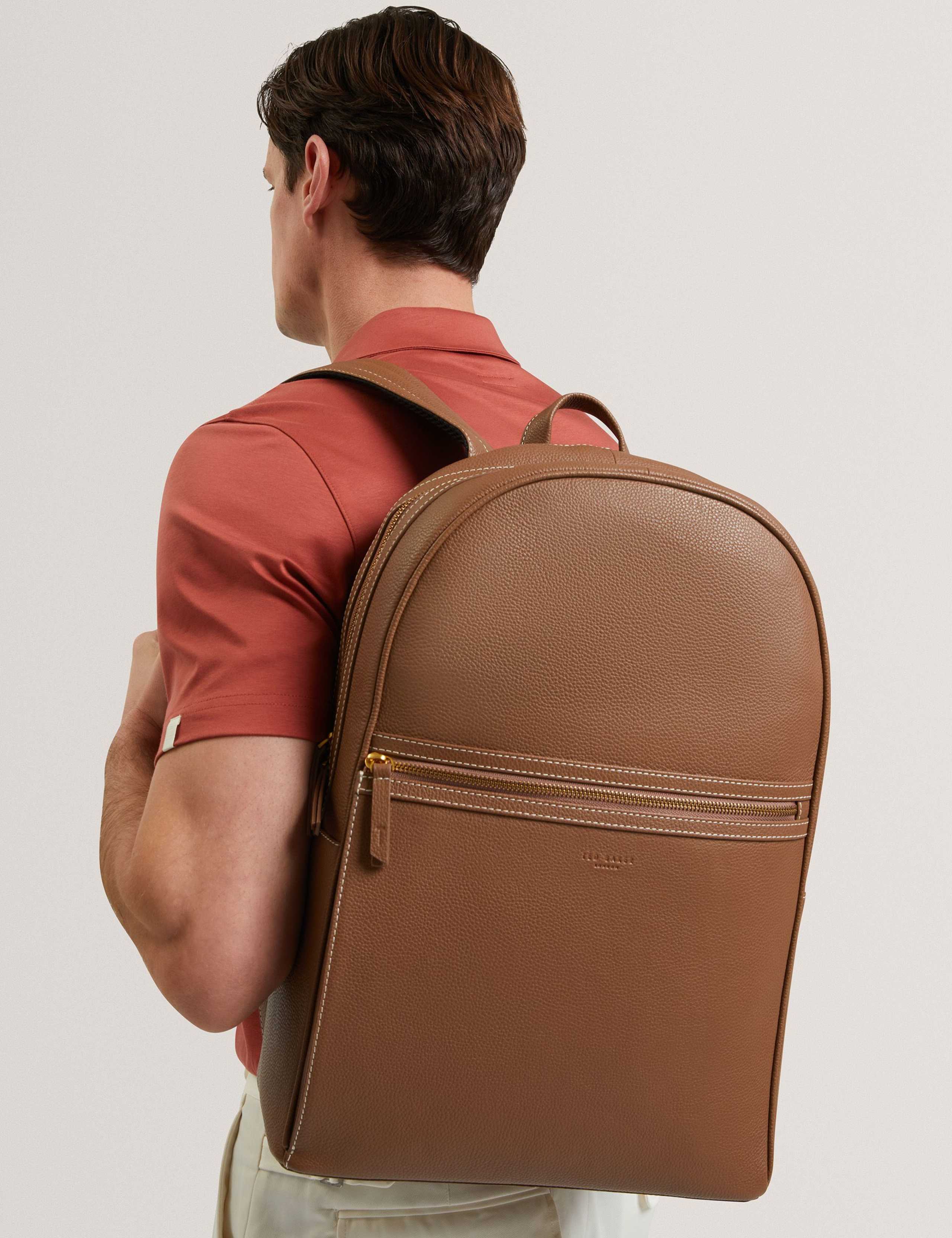 Leather Pebble Grain Backpack 2 of 5