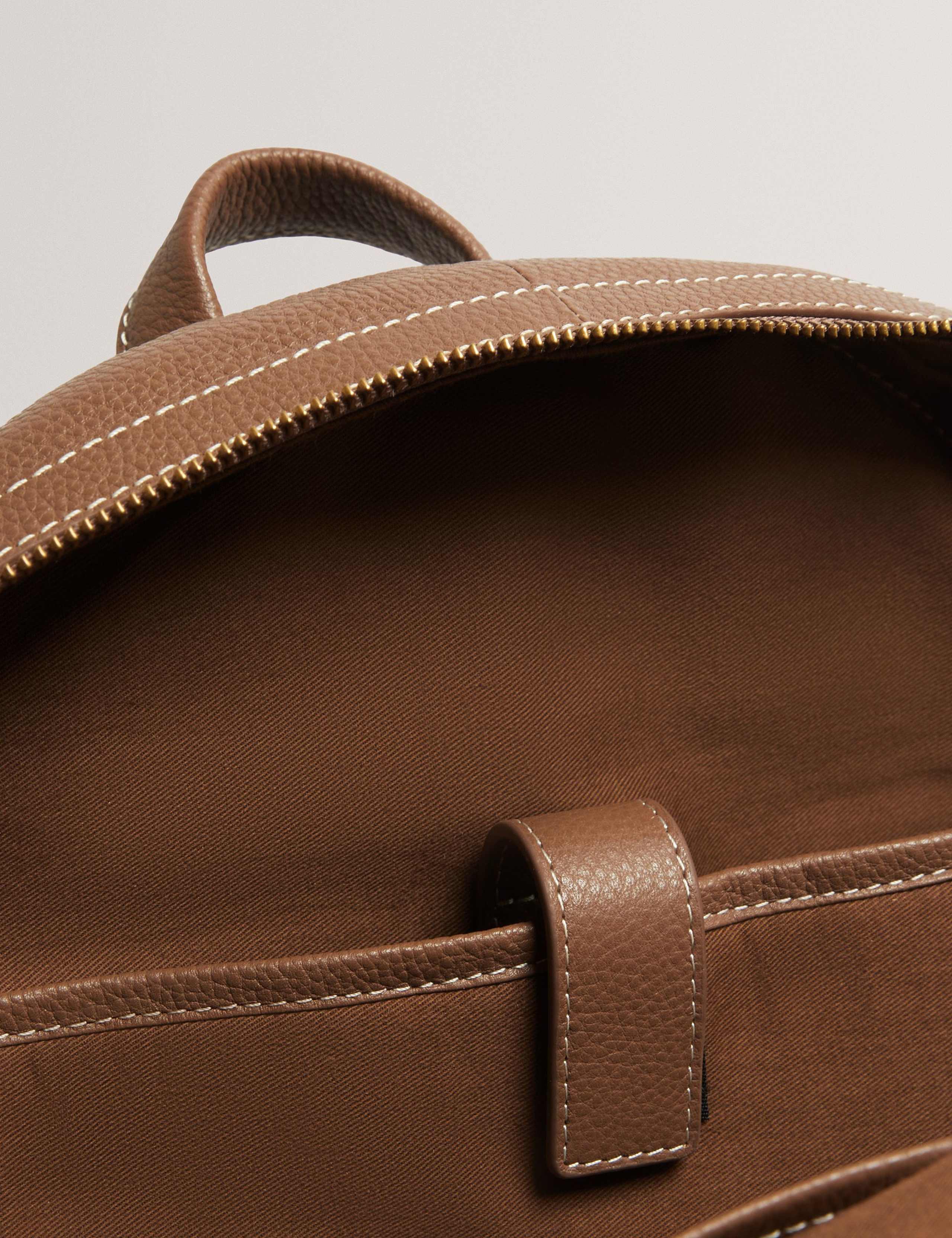 Leather Pebble Grain Backpack 3 of 5