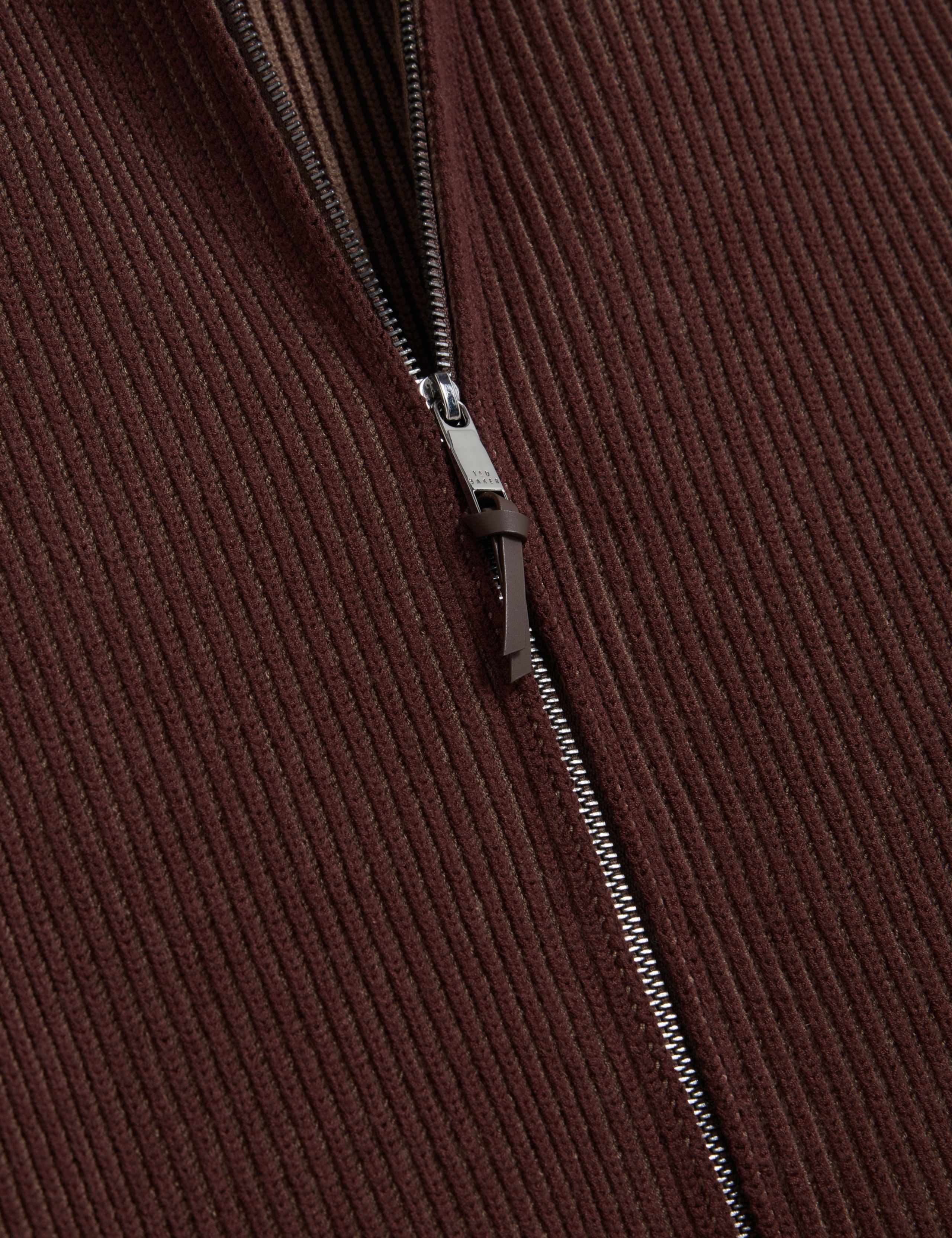 Textured Funnel Neck Knitted Jacket 4 of 7