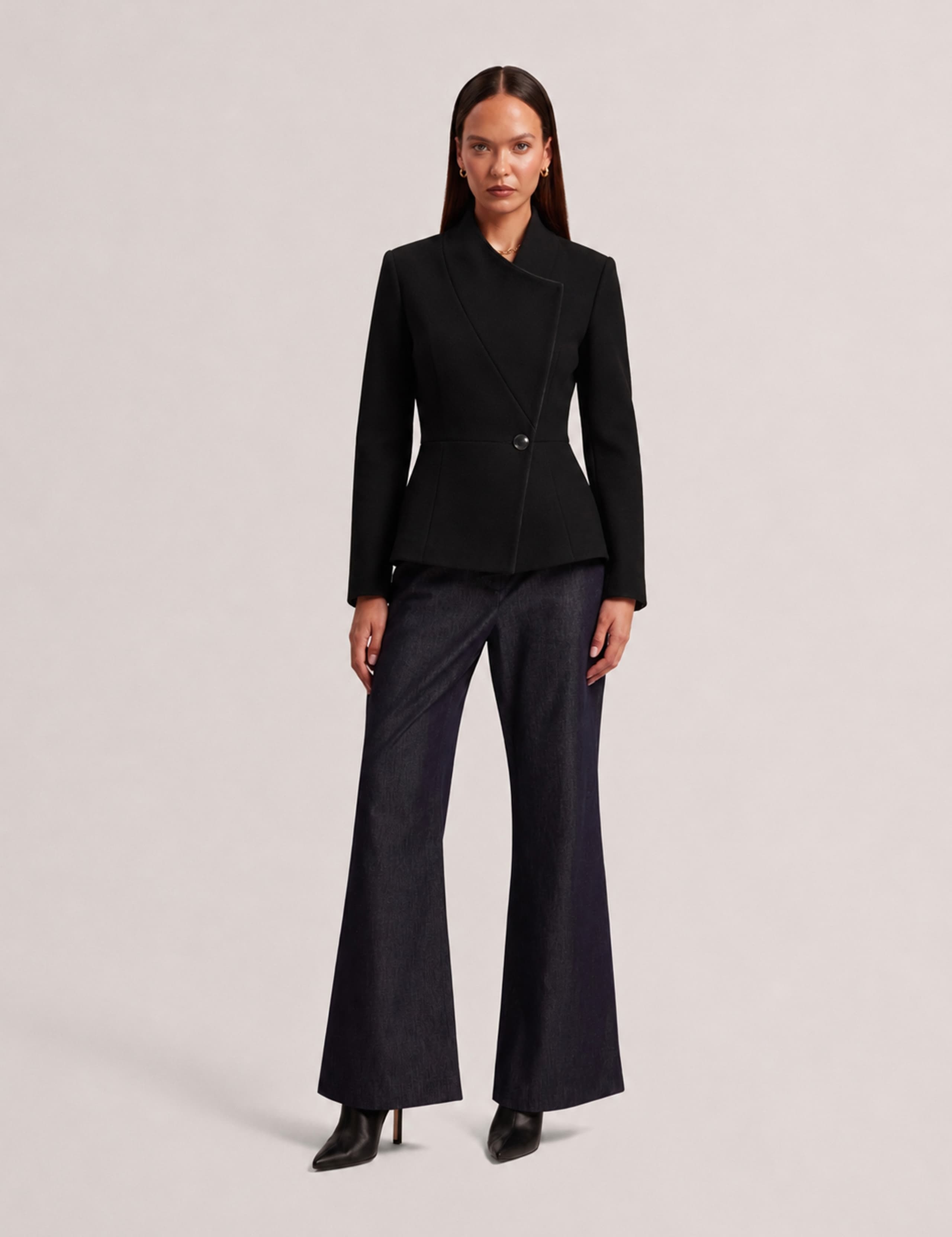 Wool Rich Collared Wrap Coat 2 of 5