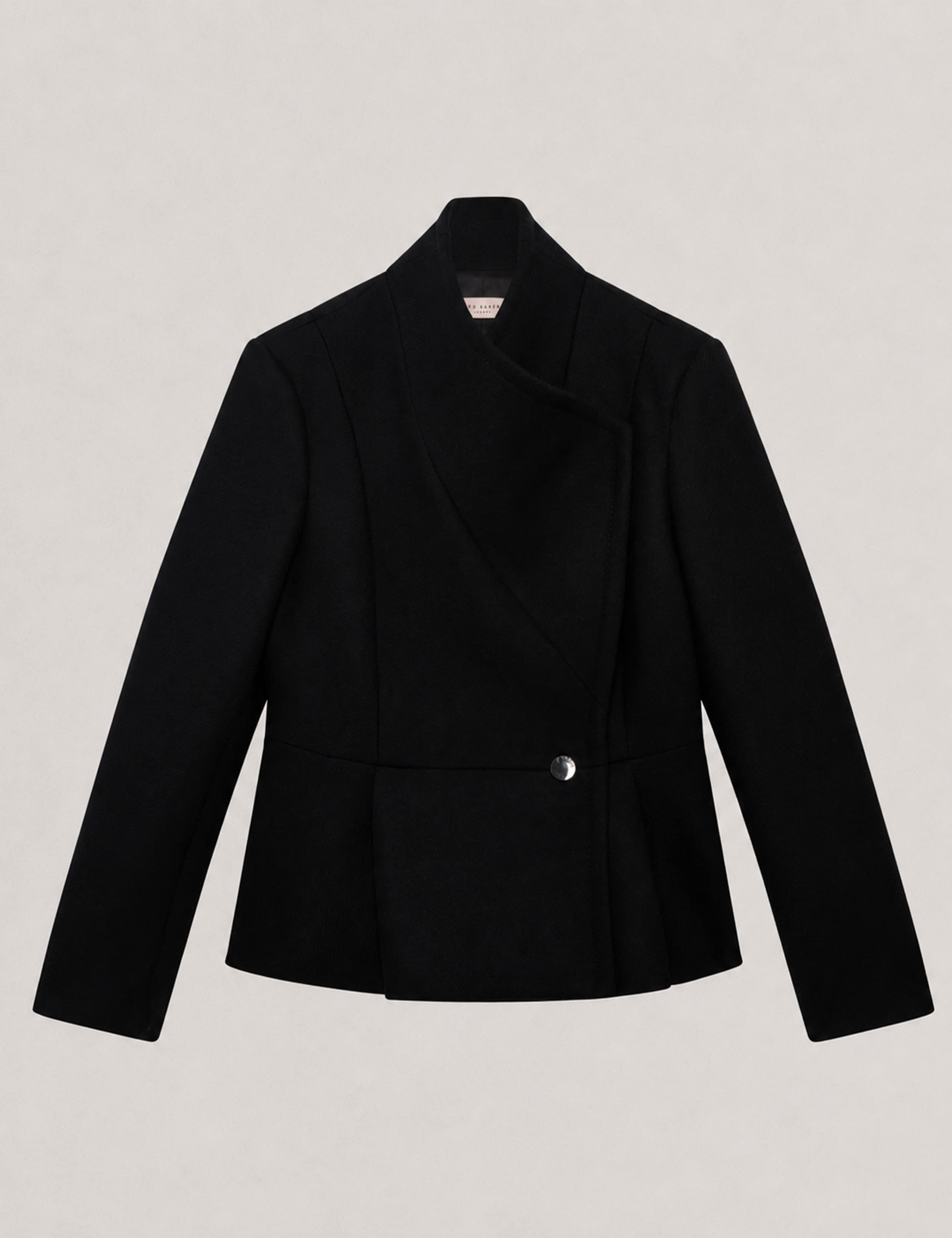Wool Rich Collared Wrap Coat 5 of 5