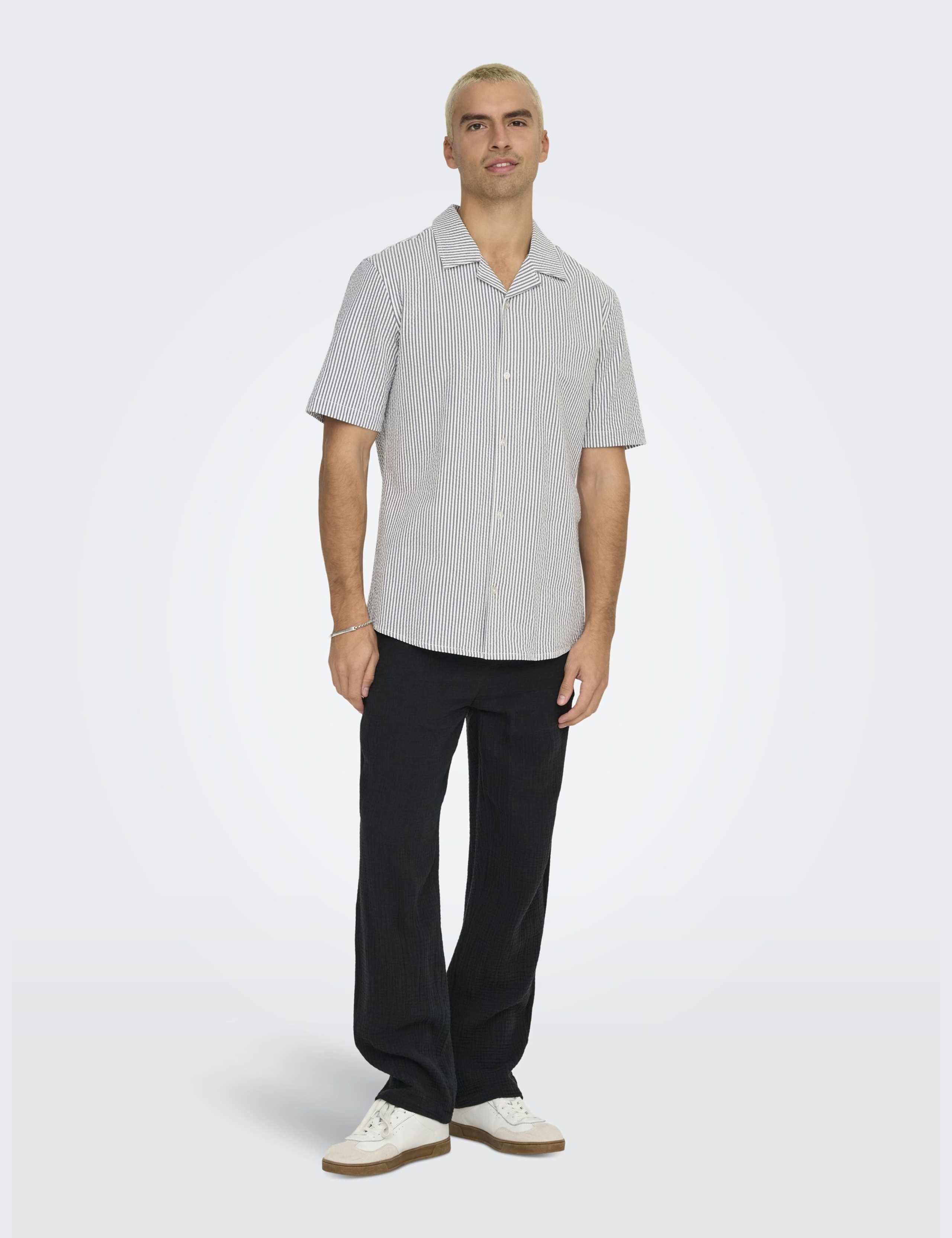 Cotton Rich Striped Oxford Shirt 3 of 6