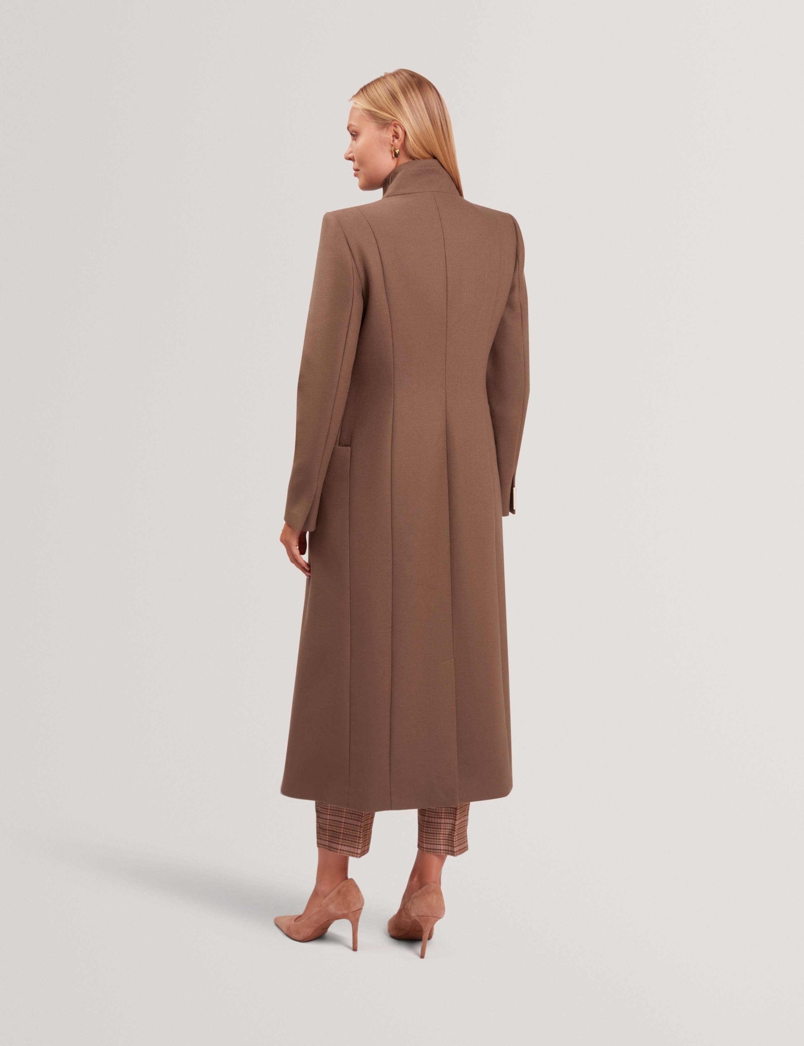 Wool Rich Collared Longline Wrap Coat 4 of 5