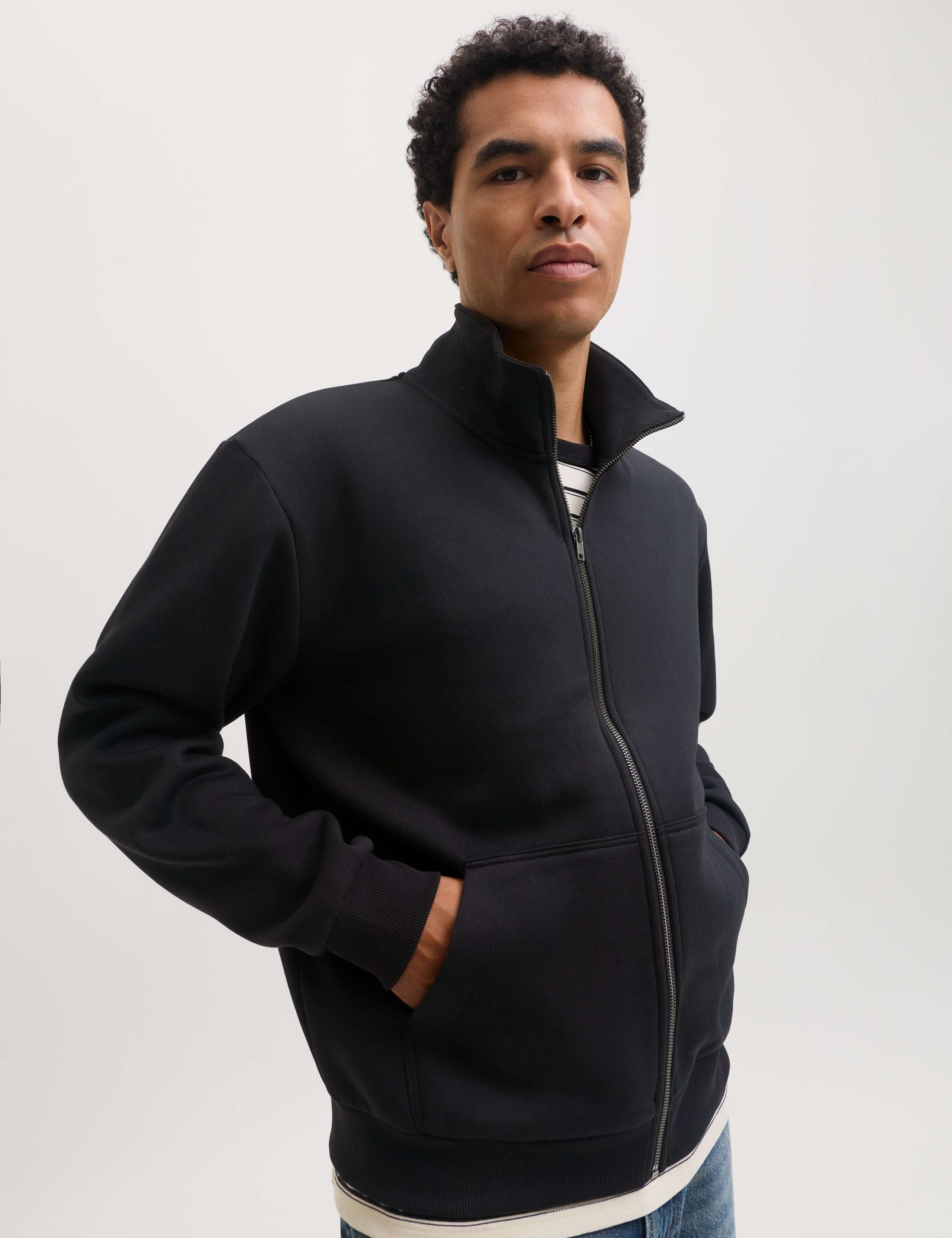 Fleece Funnel Neck Long Sleeve Sweatshirt 4 of 7