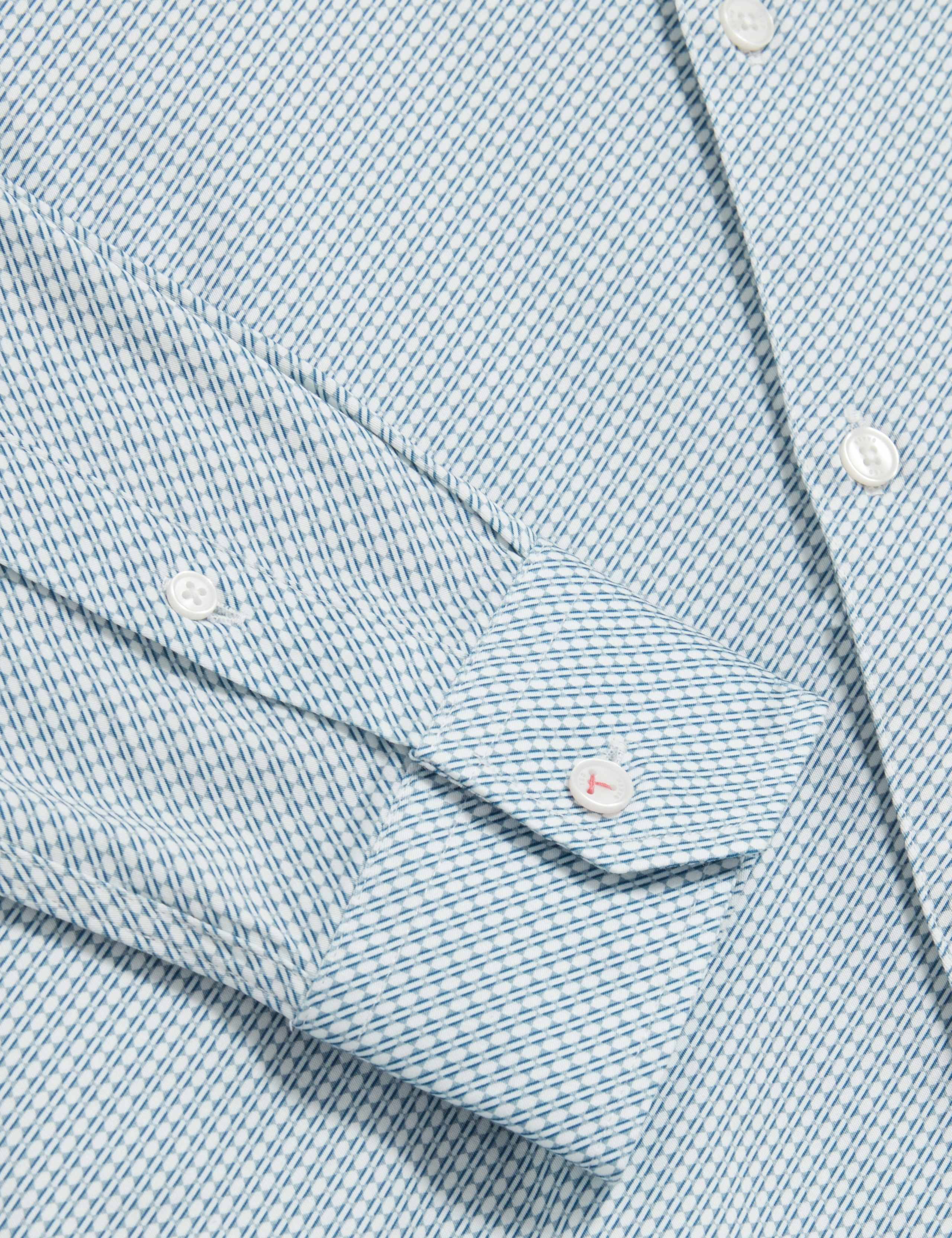 Regular Fit Cotton Rich Geometric Luxury Shirt 4 of 7