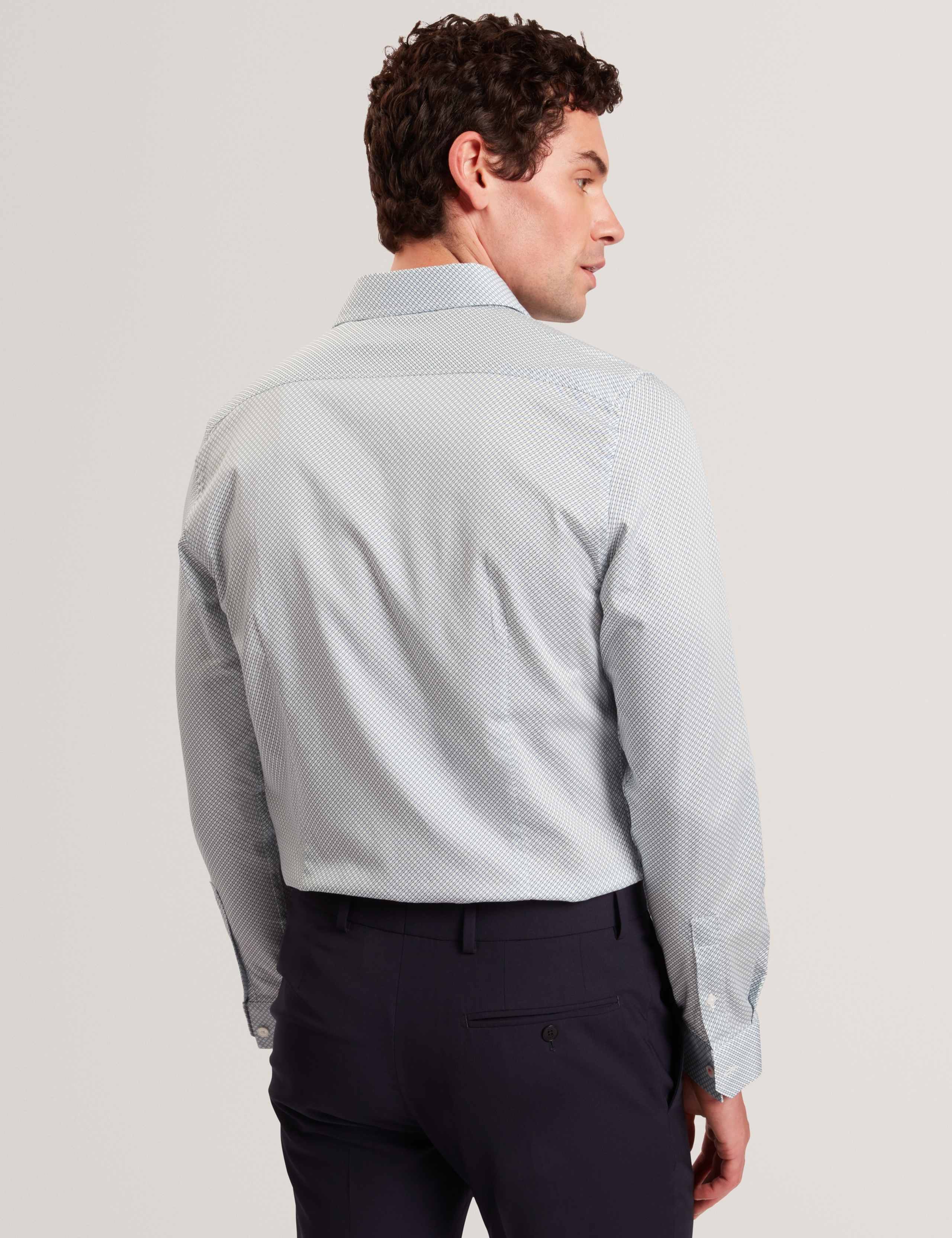 Regular Fit Cotton Rich Geometric Luxury Shirt 5 of 7