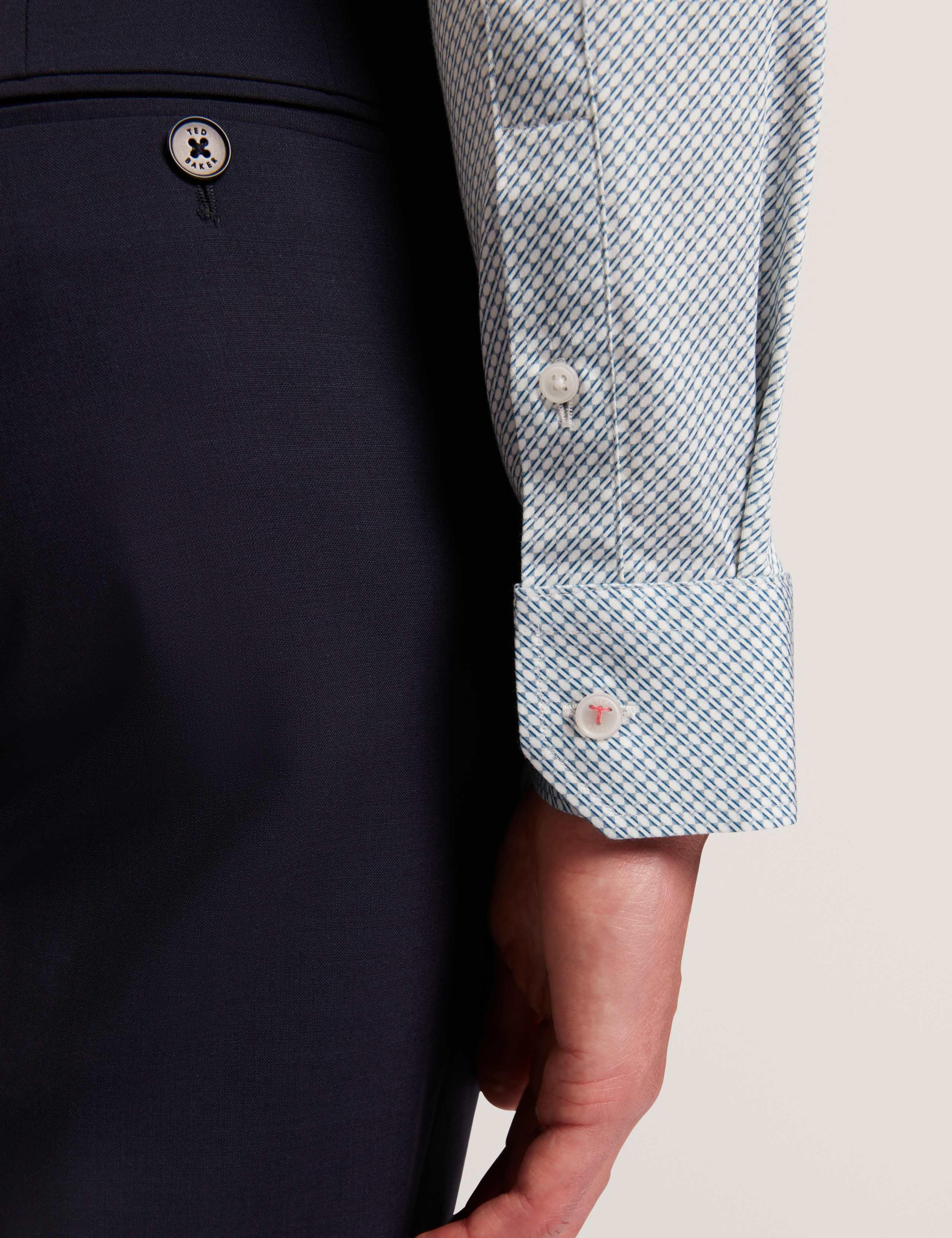 Regular Fit Cotton Rich Geometric Luxury Shirt 6 of 7