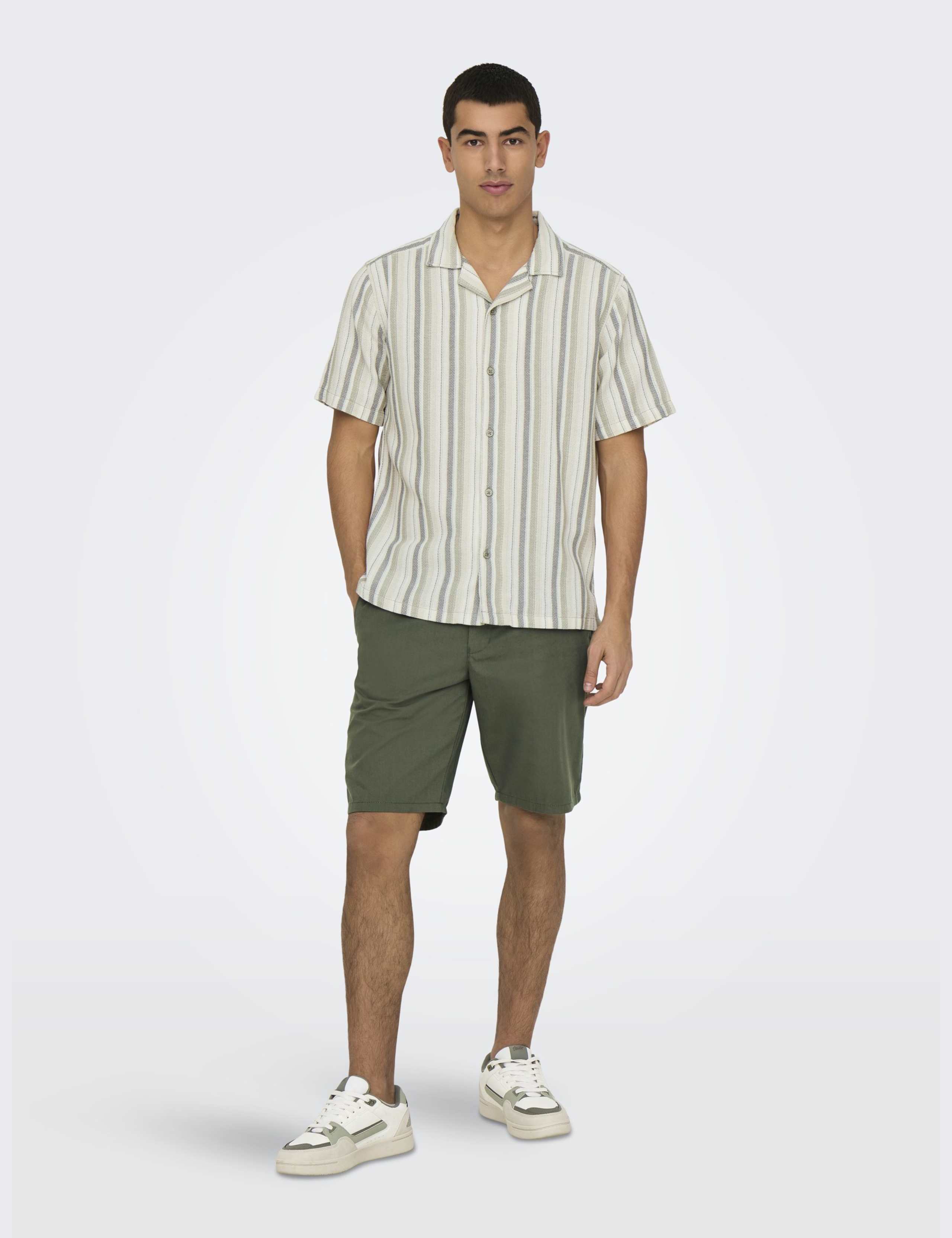Cotton Rich Striped Textured Shirt 3 of 6