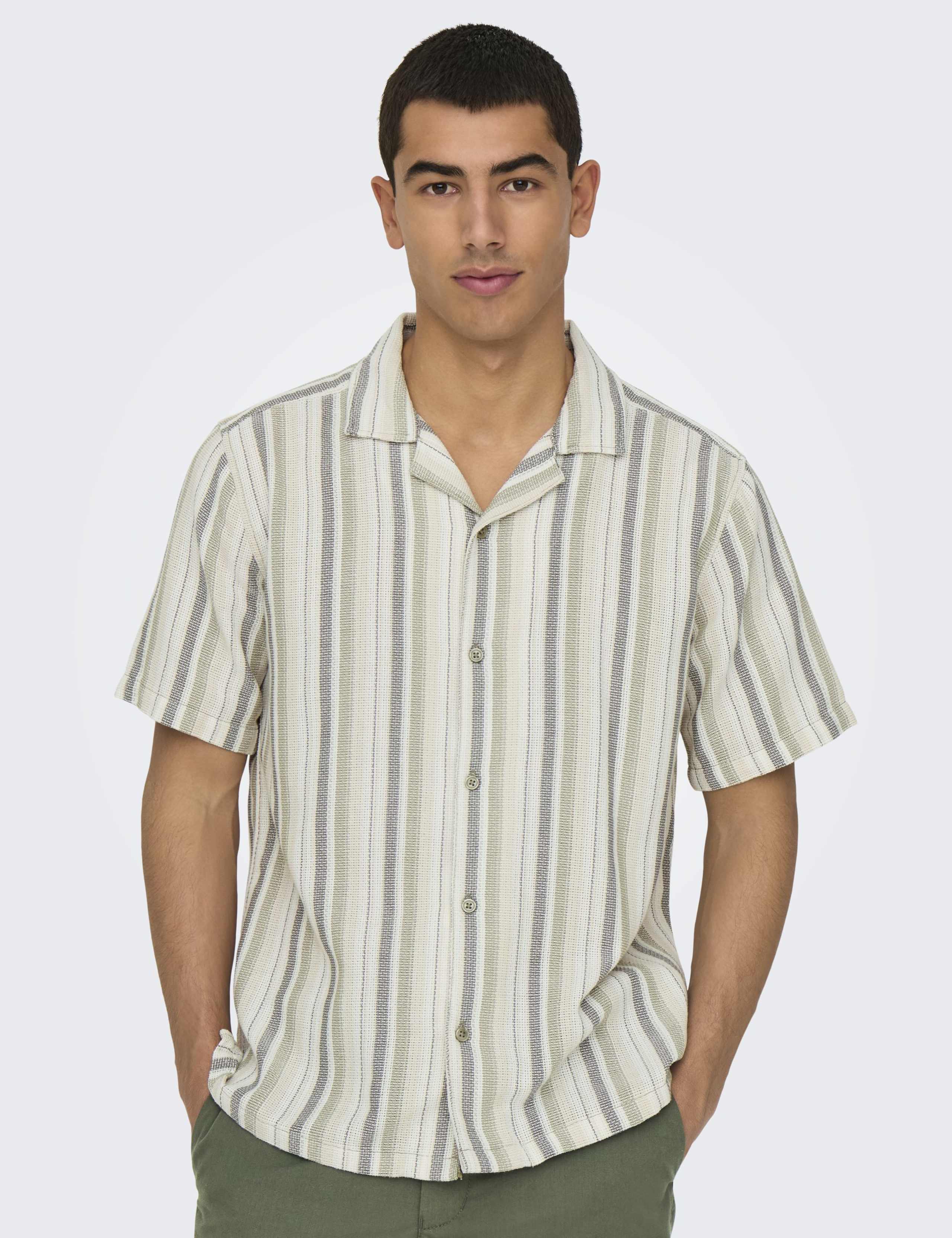 Cotton Rich Striped Textured Shirt 4 of 6