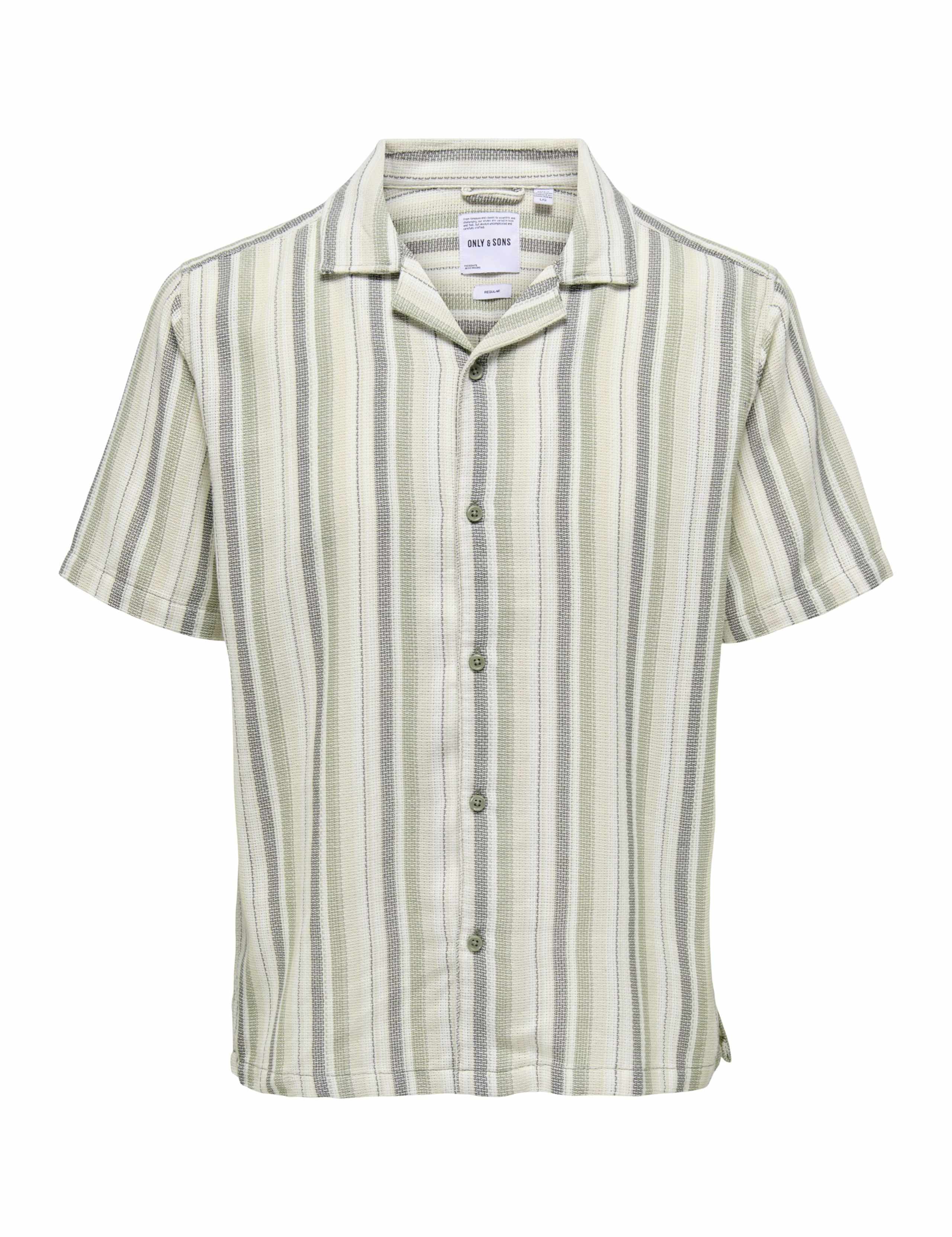 Cotton Rich Striped Textured Shirt 2 of 6