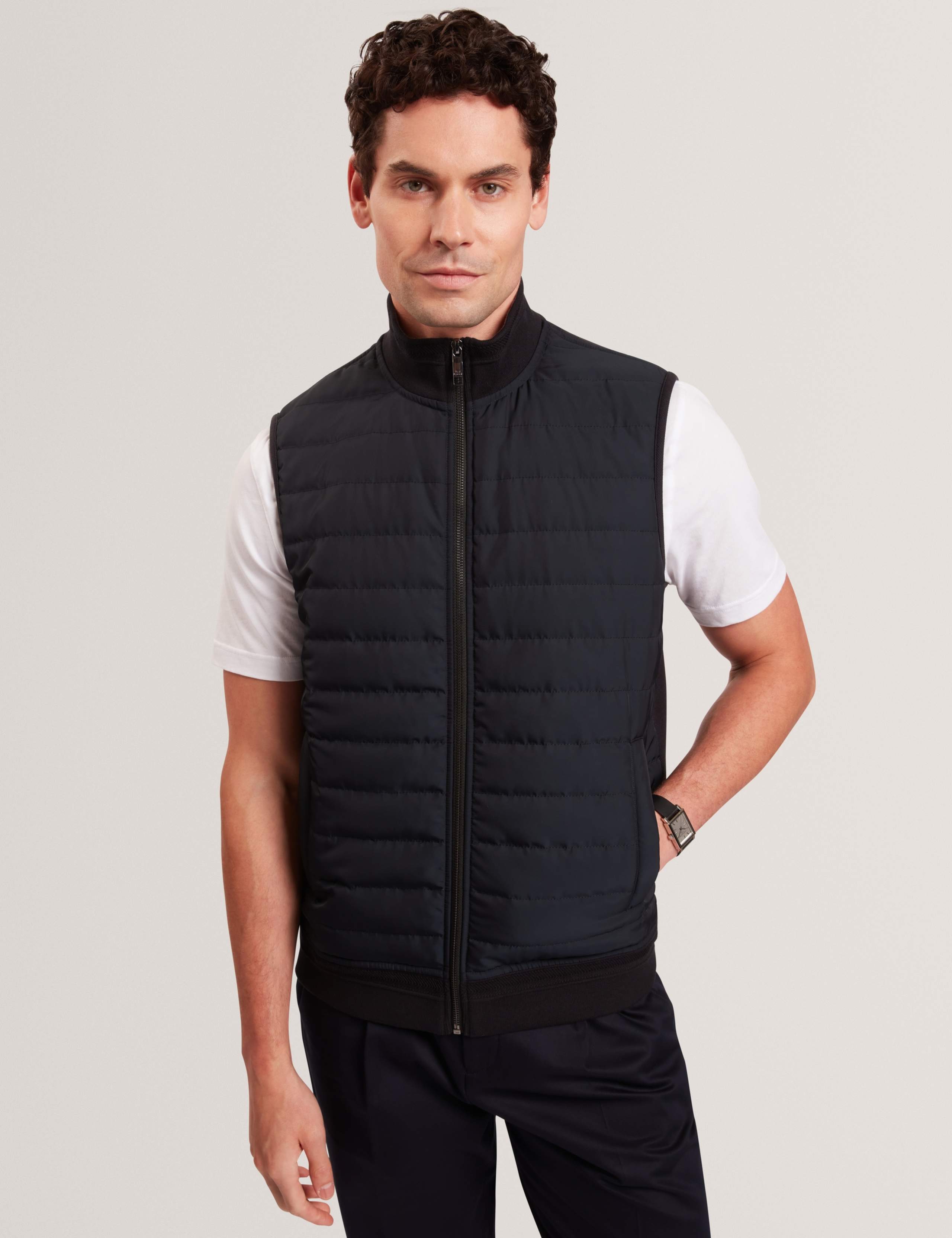 Cotton Blend Quilted Gilet 1 of 7