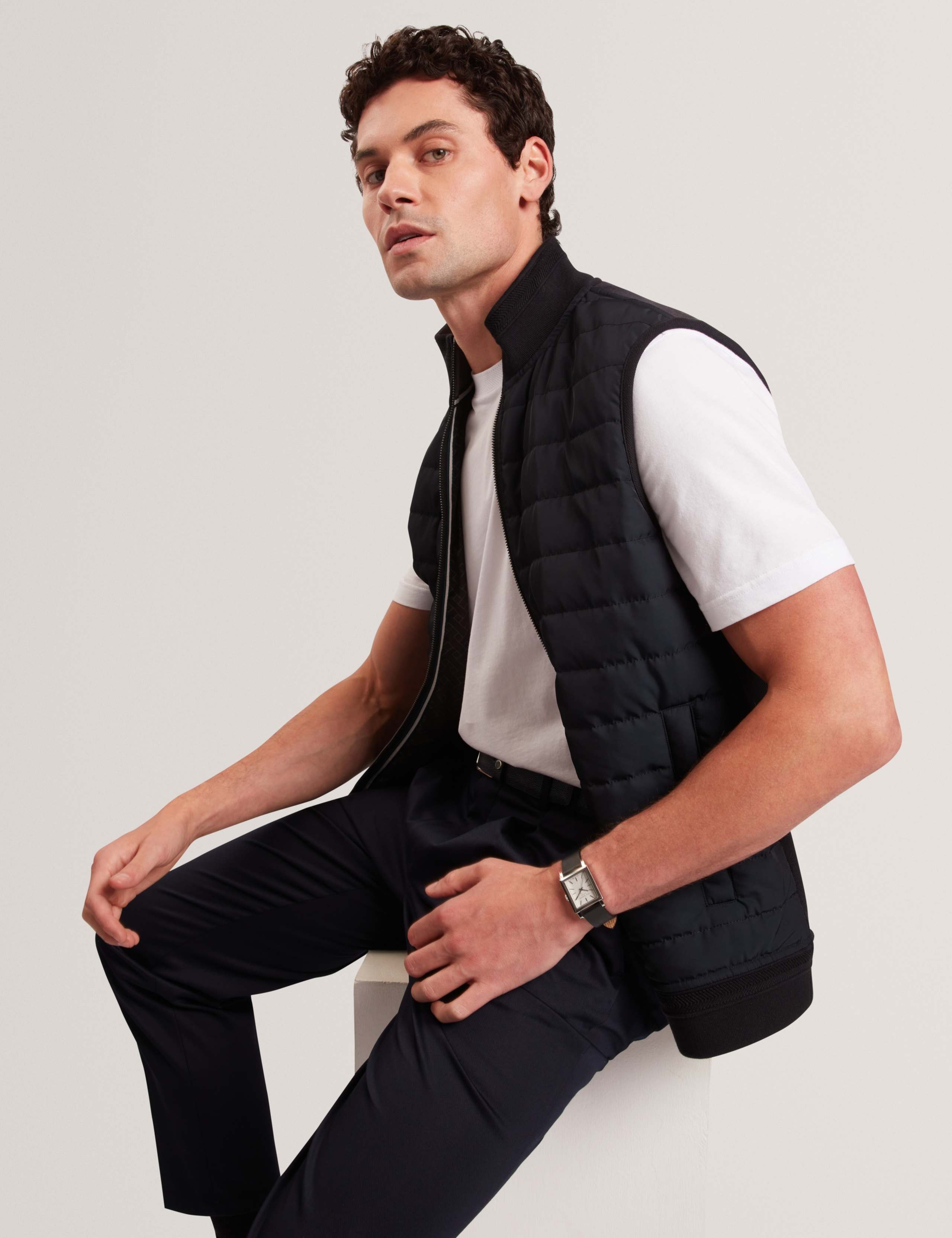 Cotton Blend Quilted Gilet 7 of 7