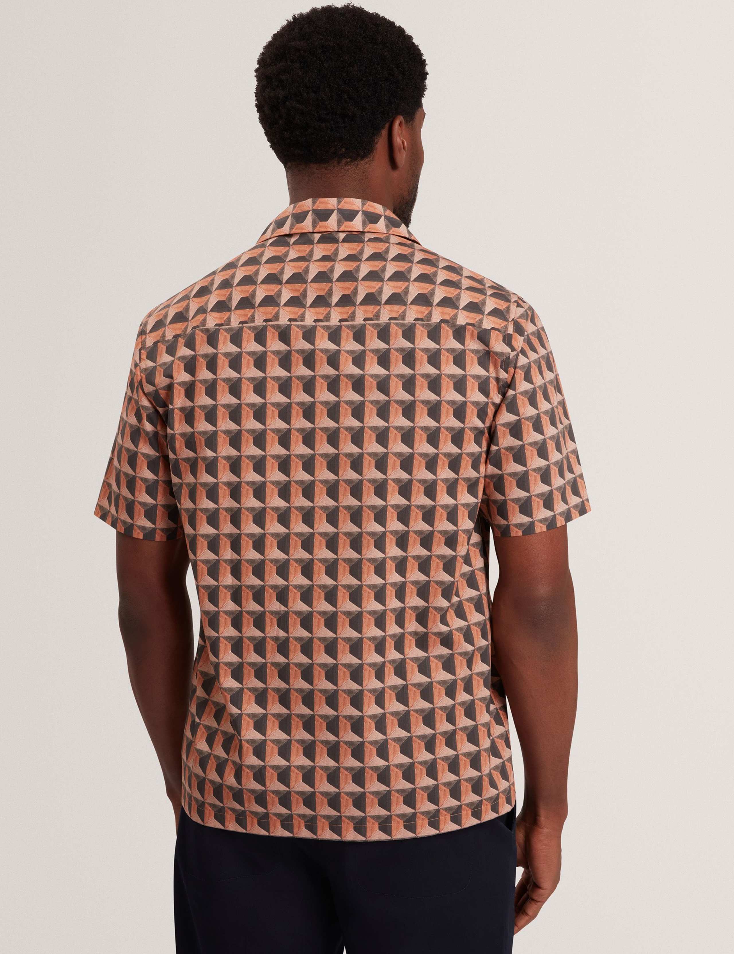 Pure Cotton Geometric Print Shirt 5 of 7