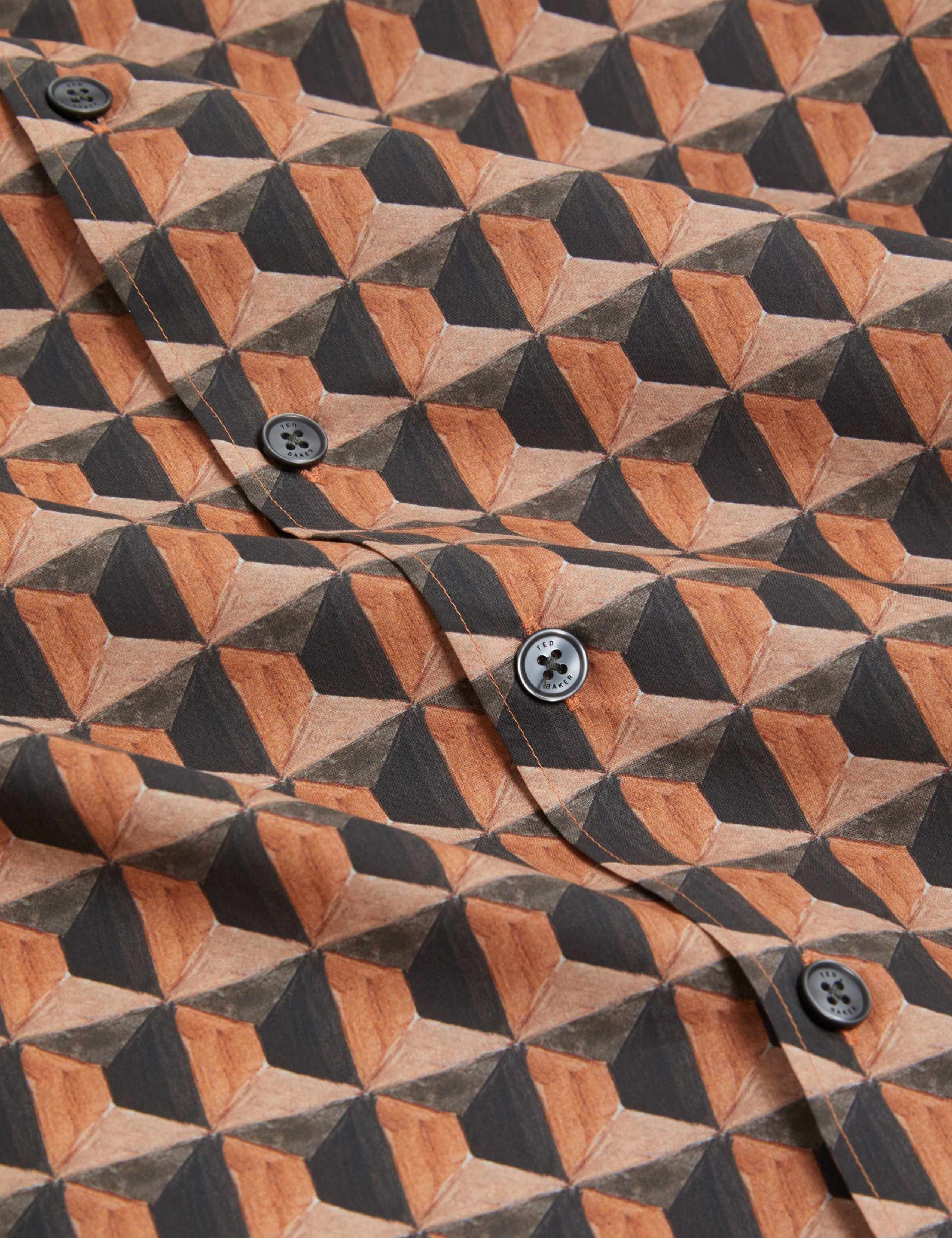 Pure Cotton Geometric Print Shirt 6 of 7
