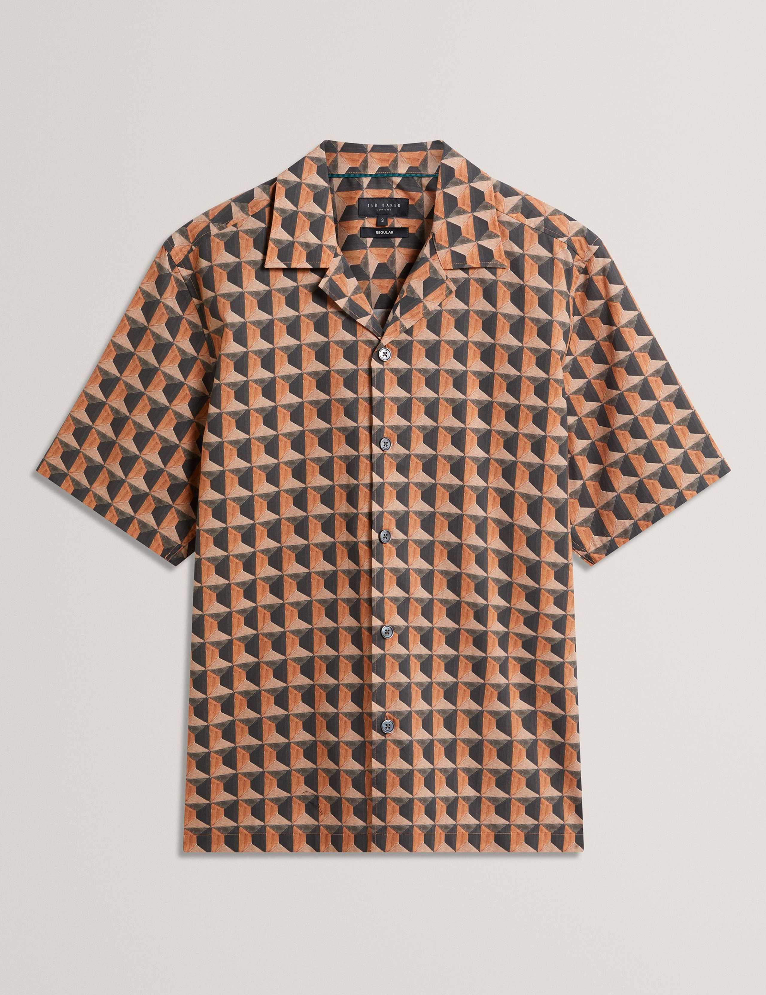Pure Cotton Geometric Print Shirt 2 of 7