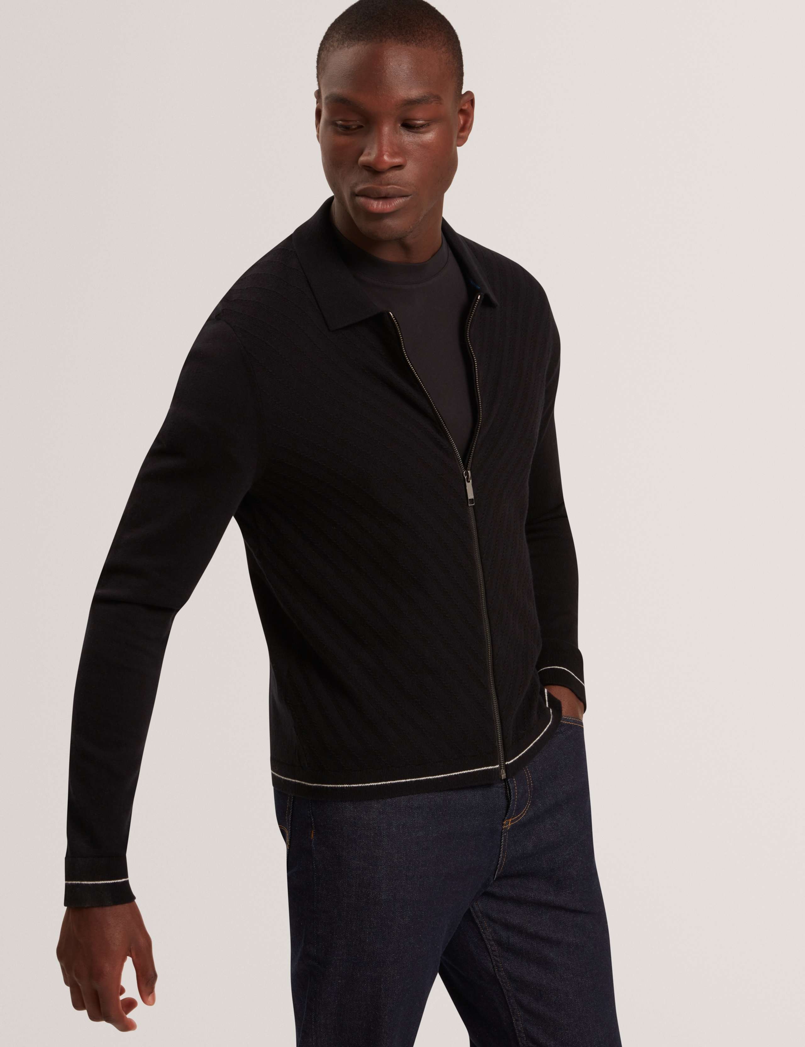 Cotton Rich Textured Knitted Jacket 3 of 7