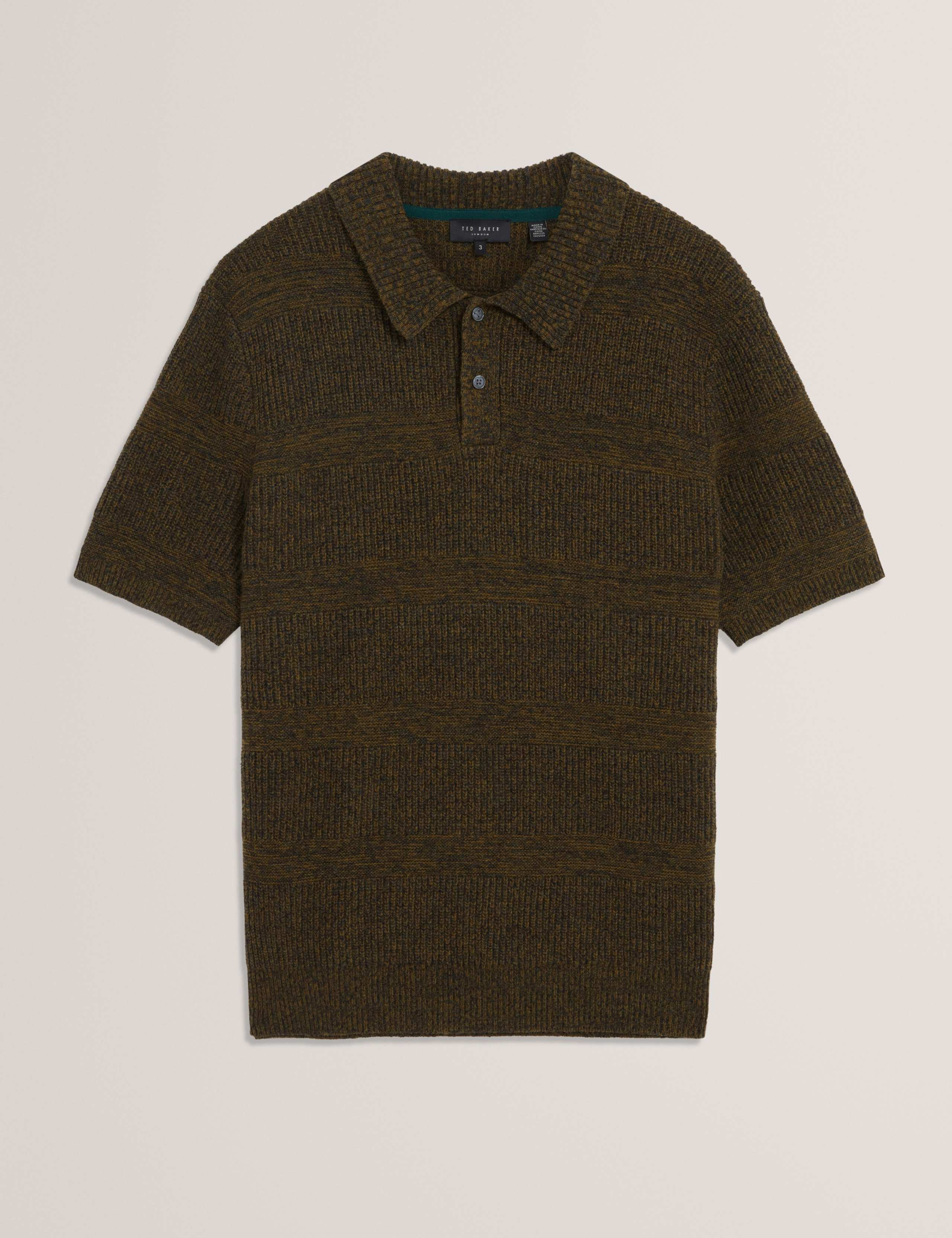 Wool Rich Textured Knitted Polo Shirt 2 of 7