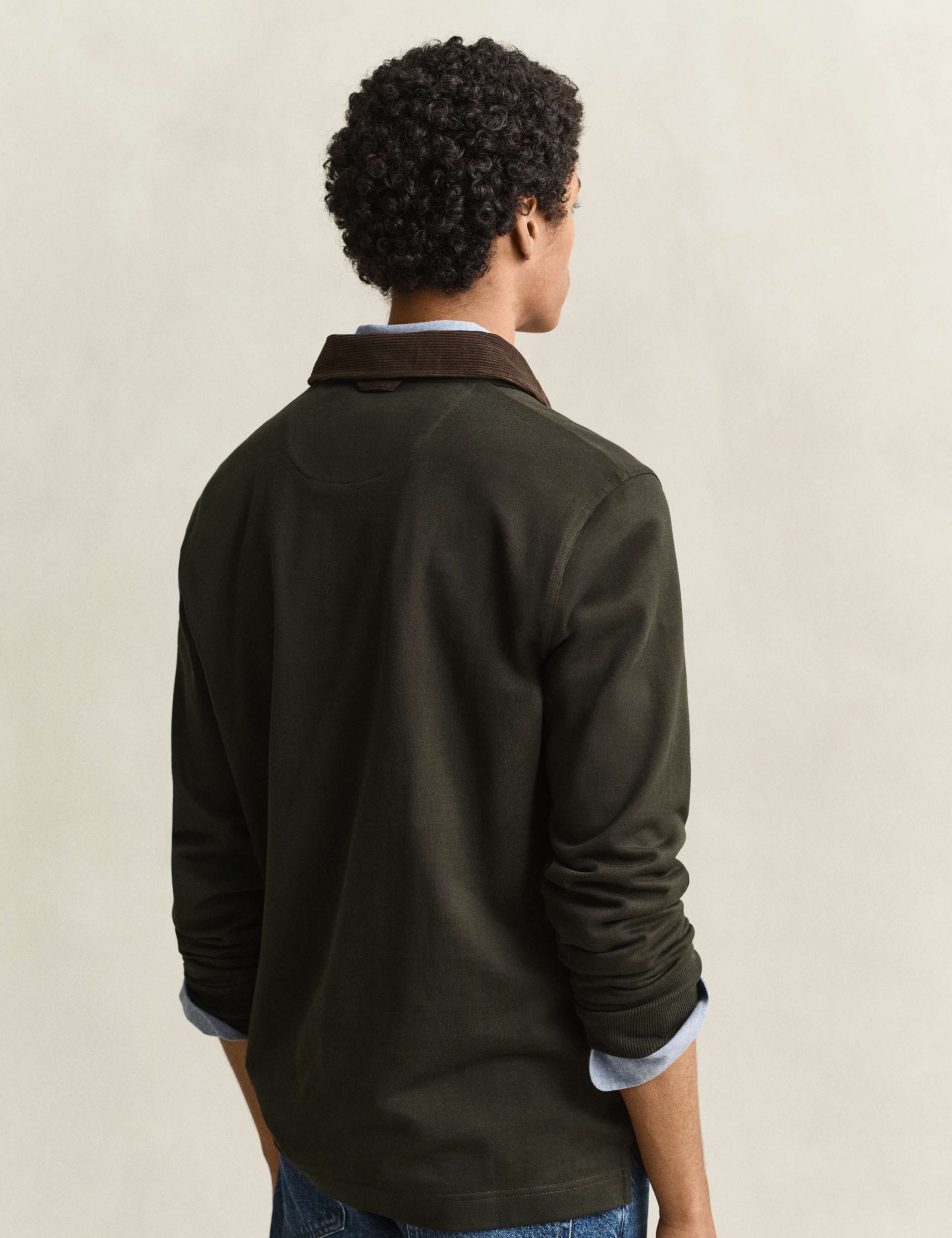 Pure Cotton Corduroy Collar Rugby Shirt 4 of 6