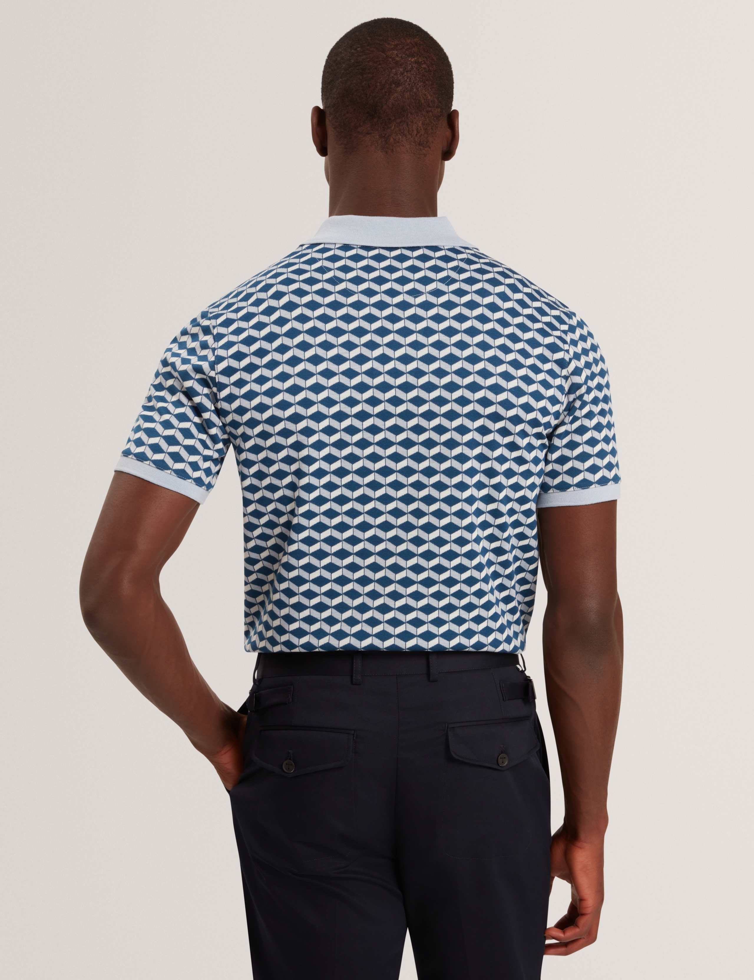 Geometric Jacquard Polo Shirt 5 of 7