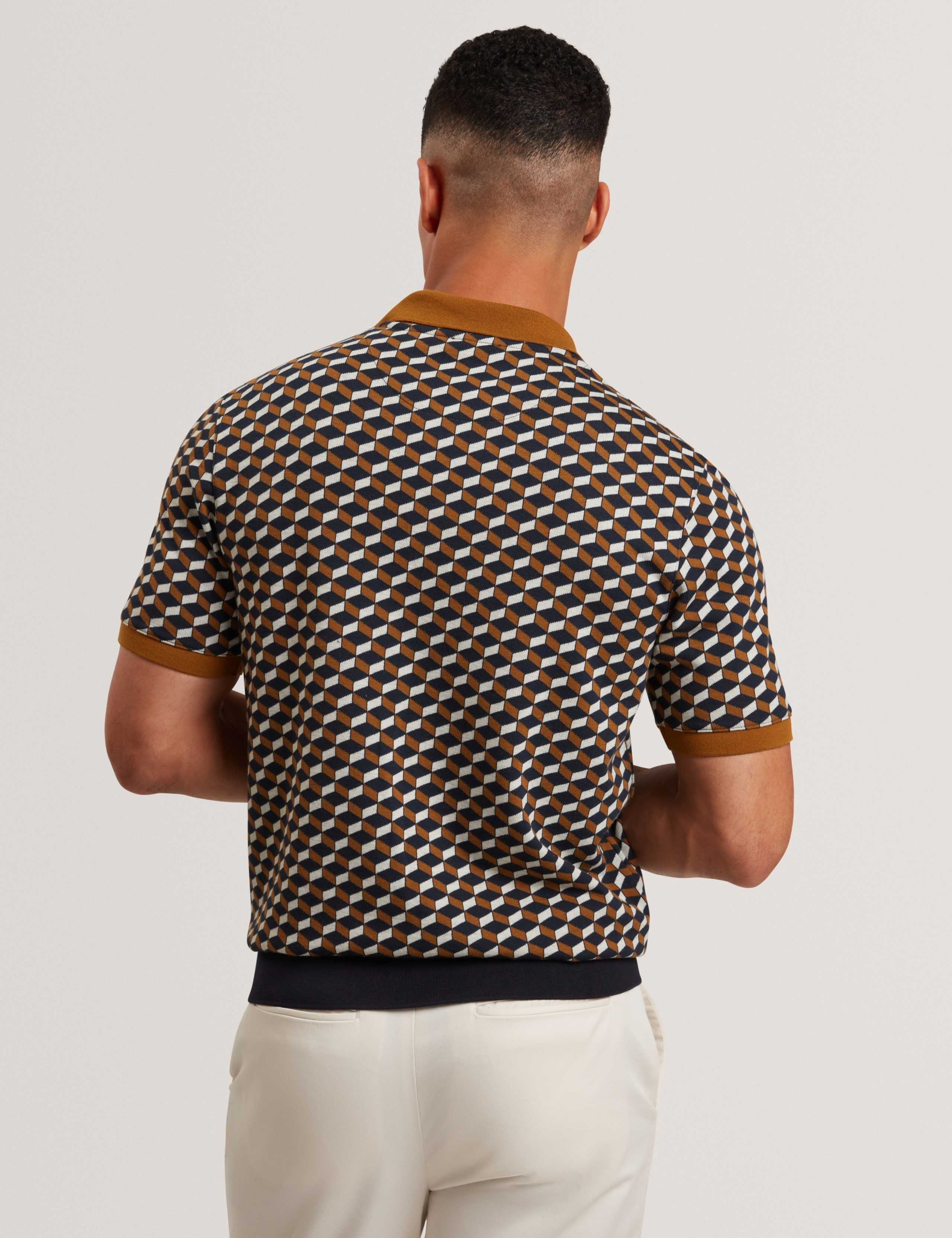 Geometric Jacquard Polo Shirt 4 of 7