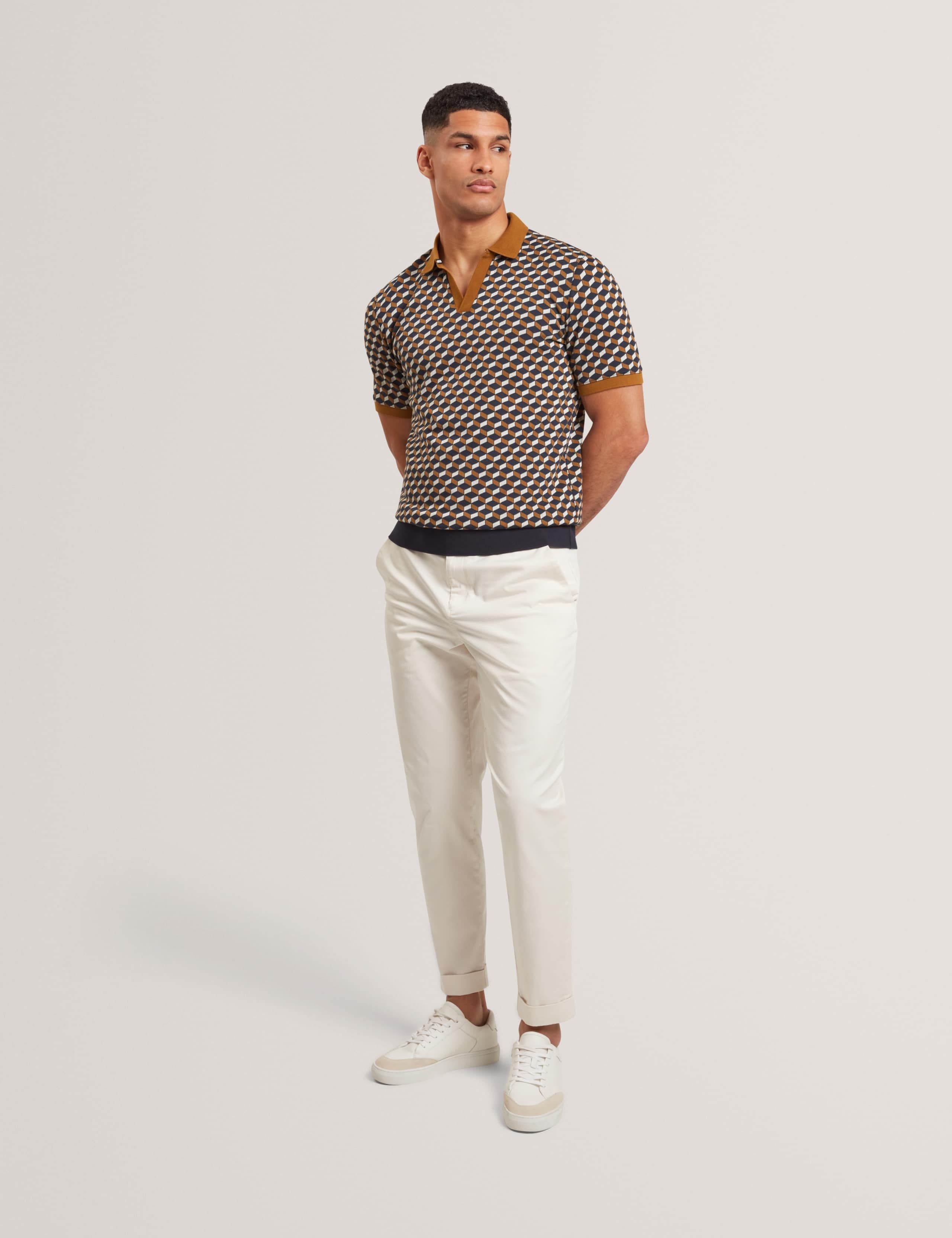 Geometric Jacquard Polo Shirt 7 of 7