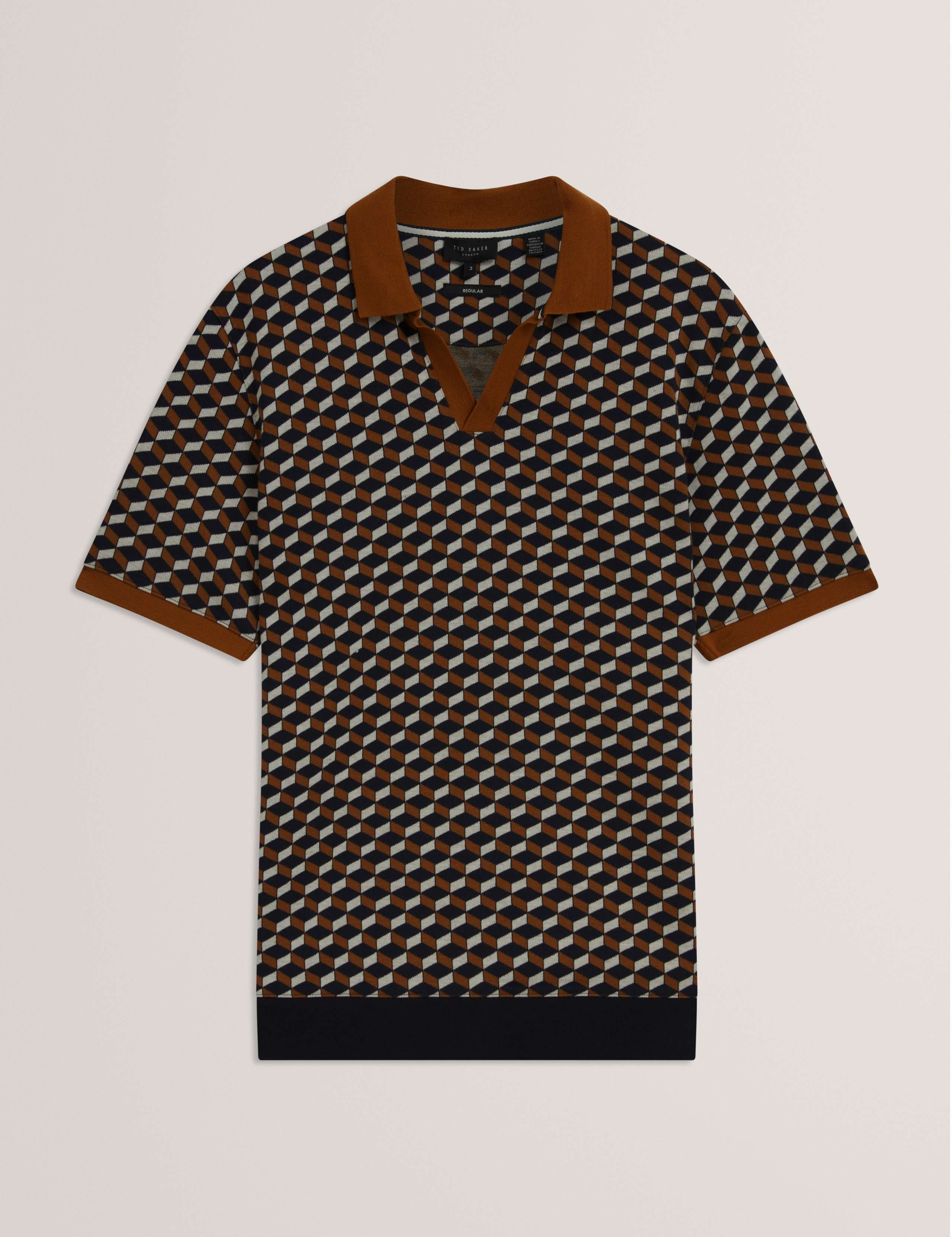 Geometric Jacquard Polo Shirt 2 of 7