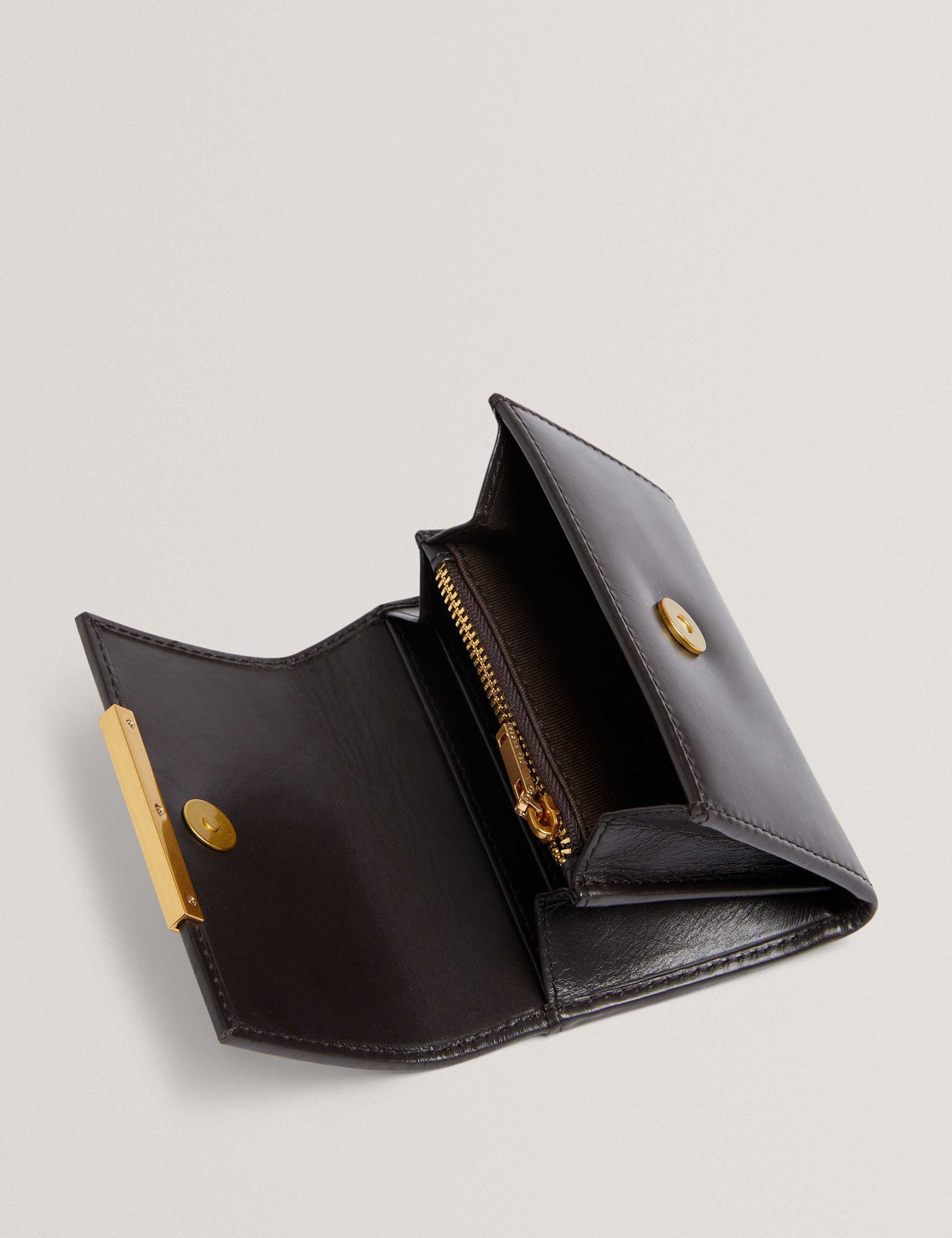 Leather Herringbone Panel Purse 2 of 4