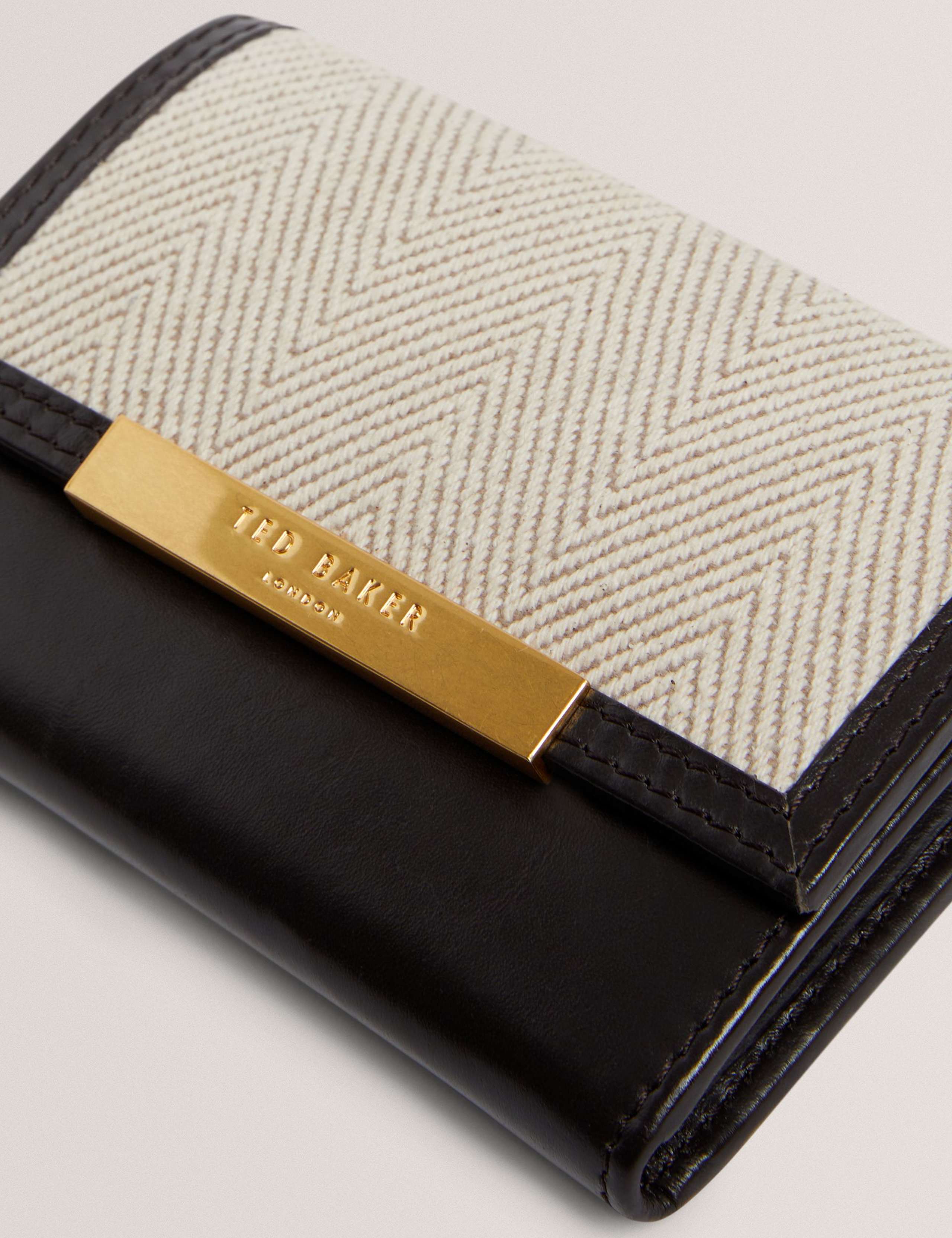 Leather Herringbone Panel Purse 3 of 4