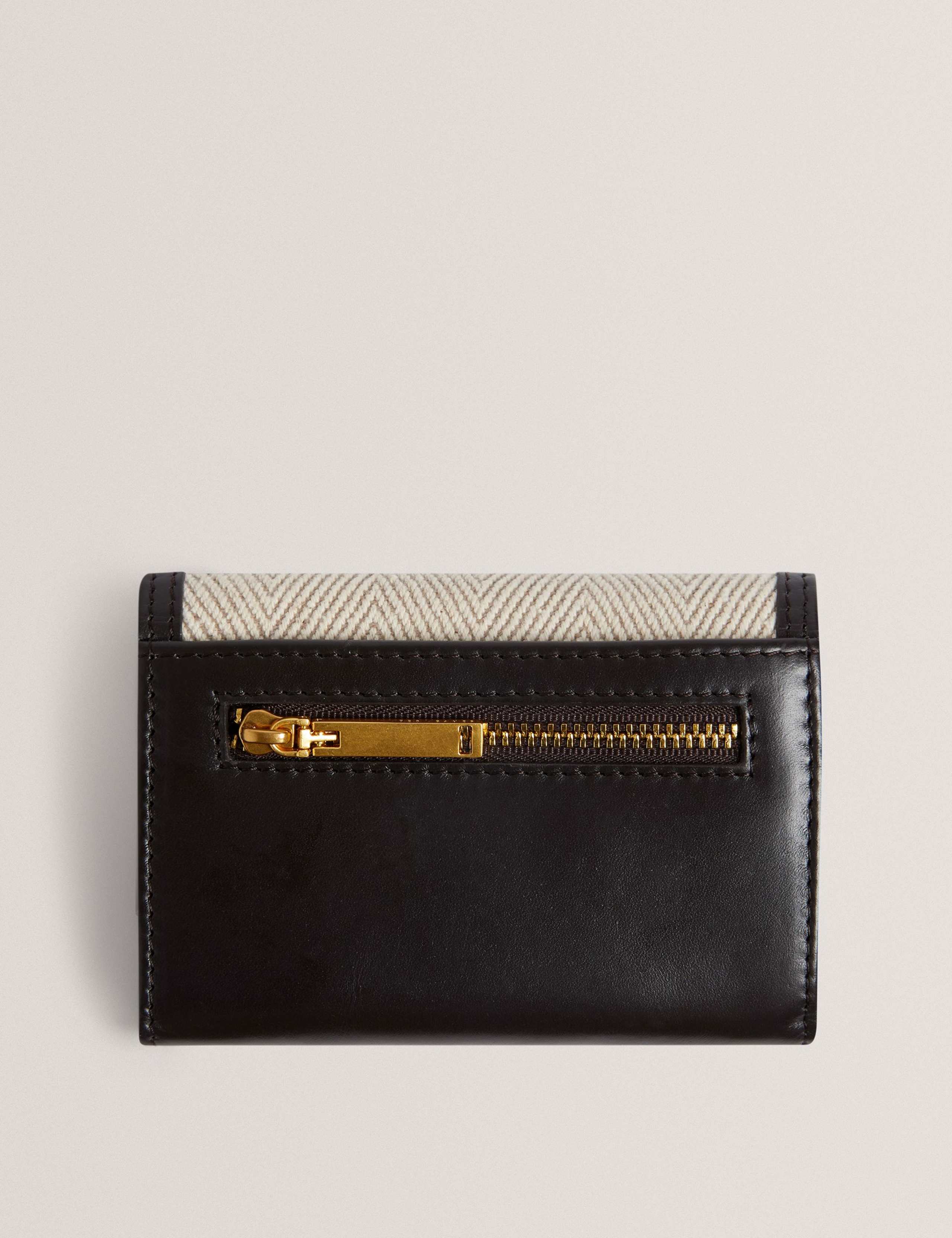 Leather Herringbone Panel Purse 4 of 4