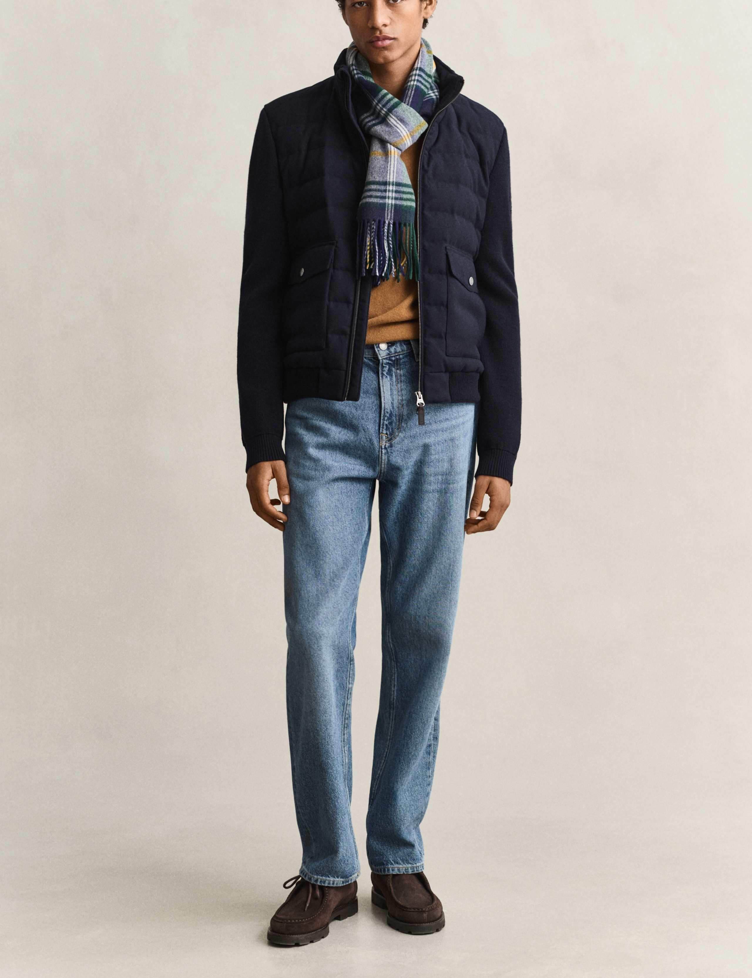 Wool Blend Padded Bomber Jacket 3 of 9