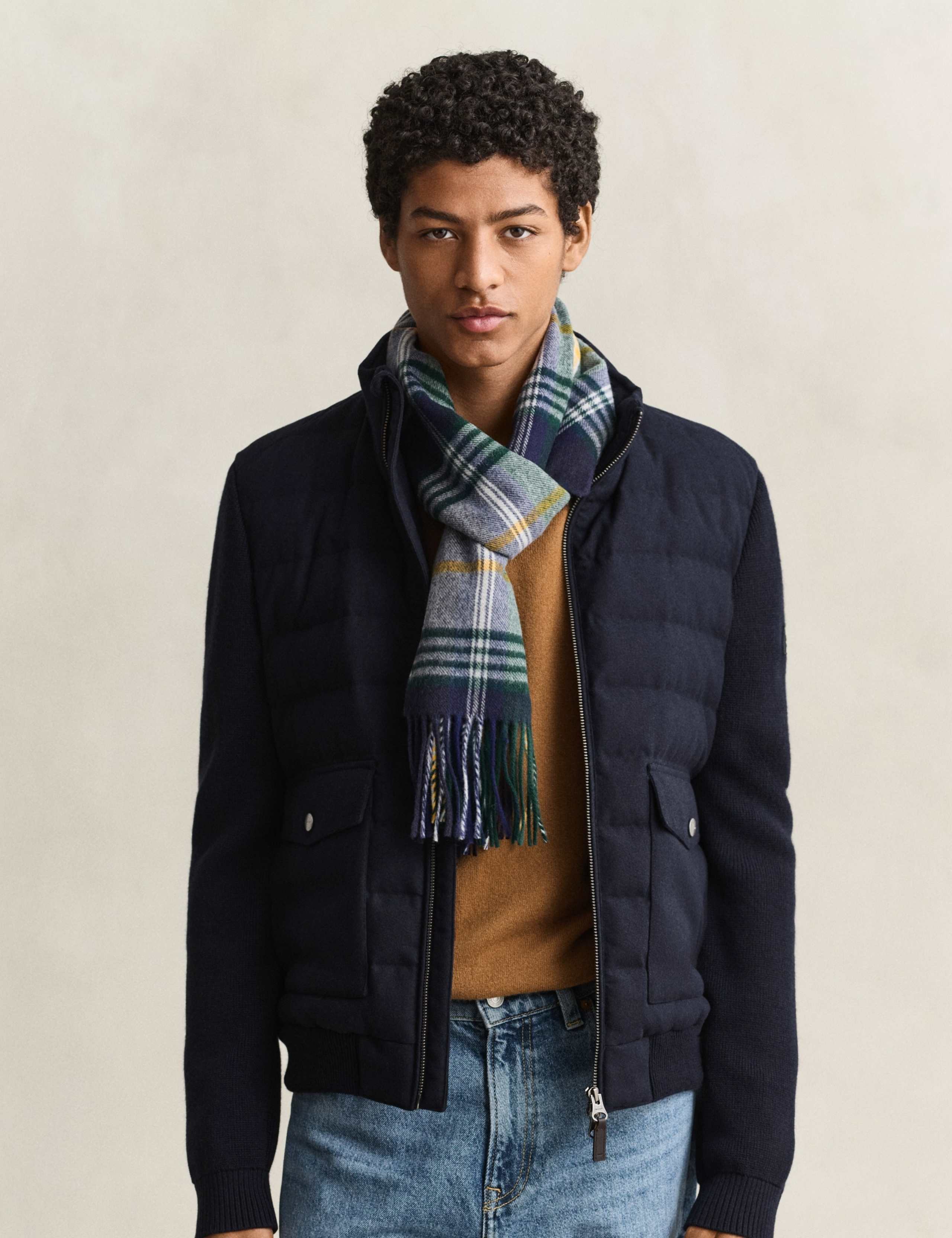 Wool Blend Padded Bomber Jacket 5 of 9