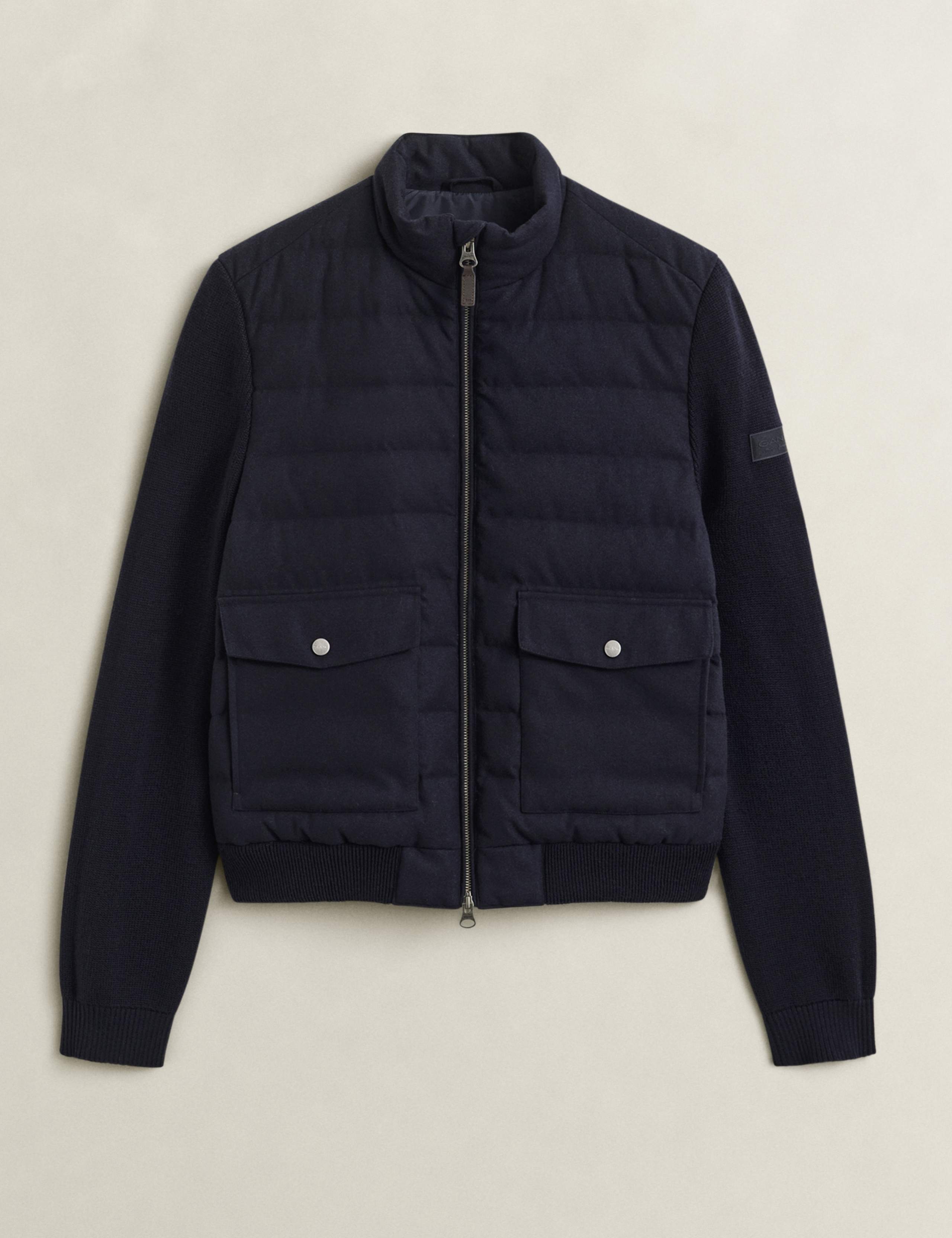 Wool Blend Padded Bomber Jacket 2 of 9