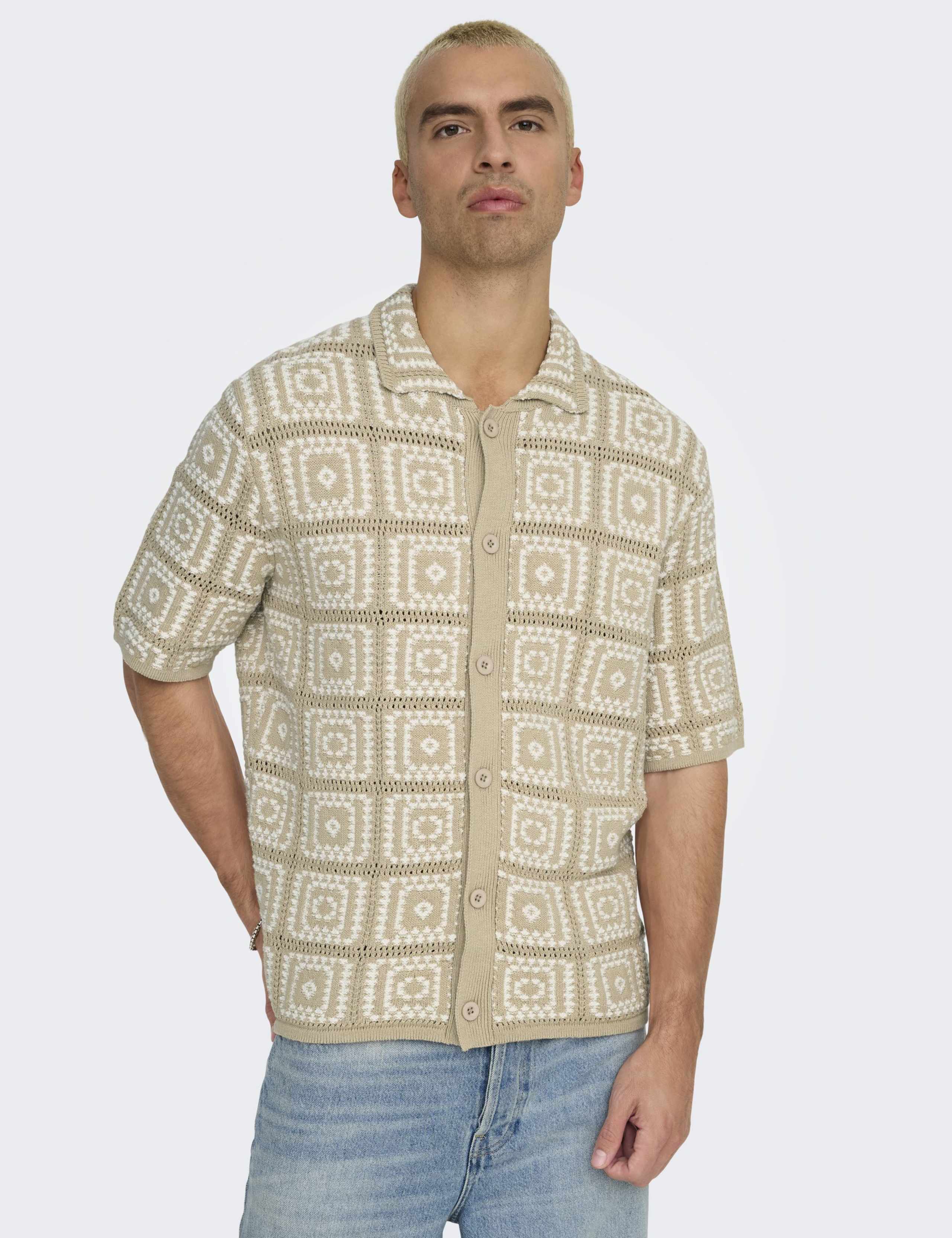 Pure Cotton Textured Knitted Polo Shirt 4 of 6