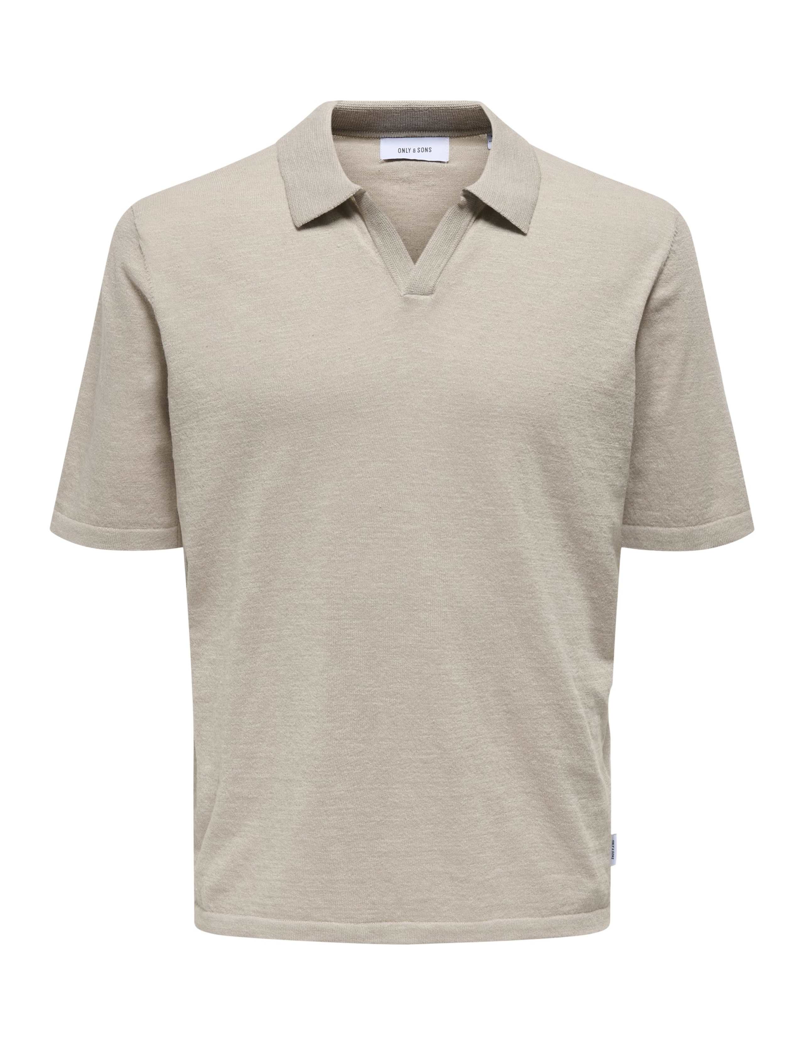 Linen Blend Knitted Polo Shirt 2 of 6