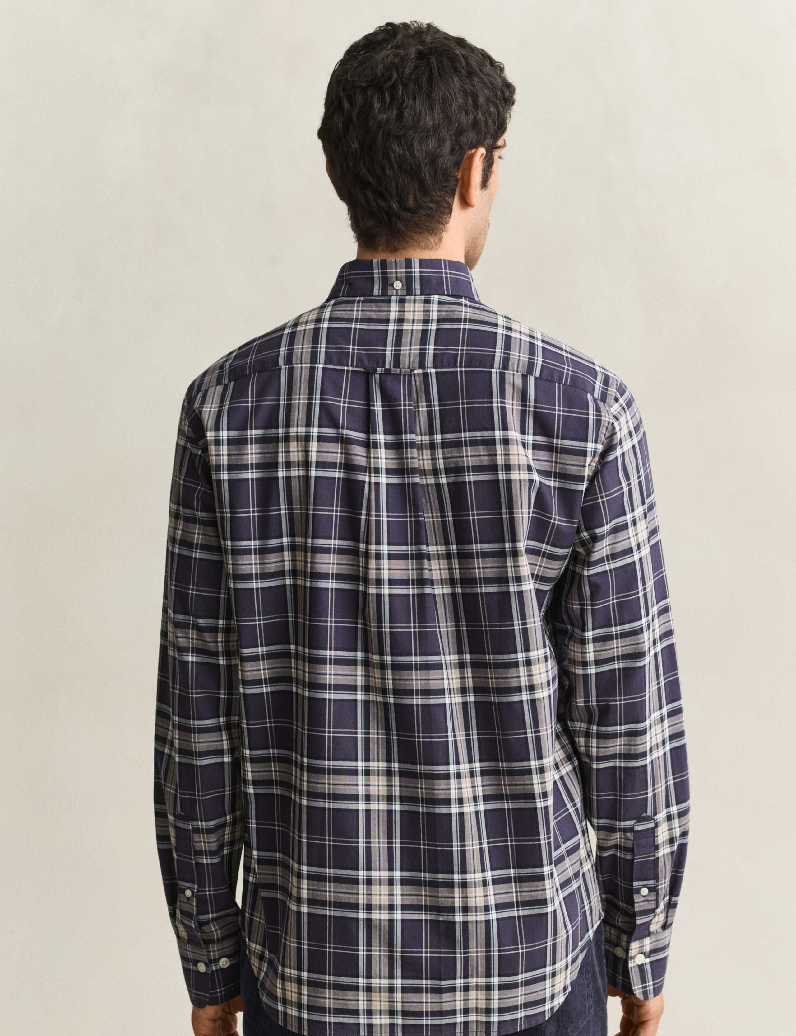 Regular Fit Pure Cotton Check Oxford Shirt 4 of 7