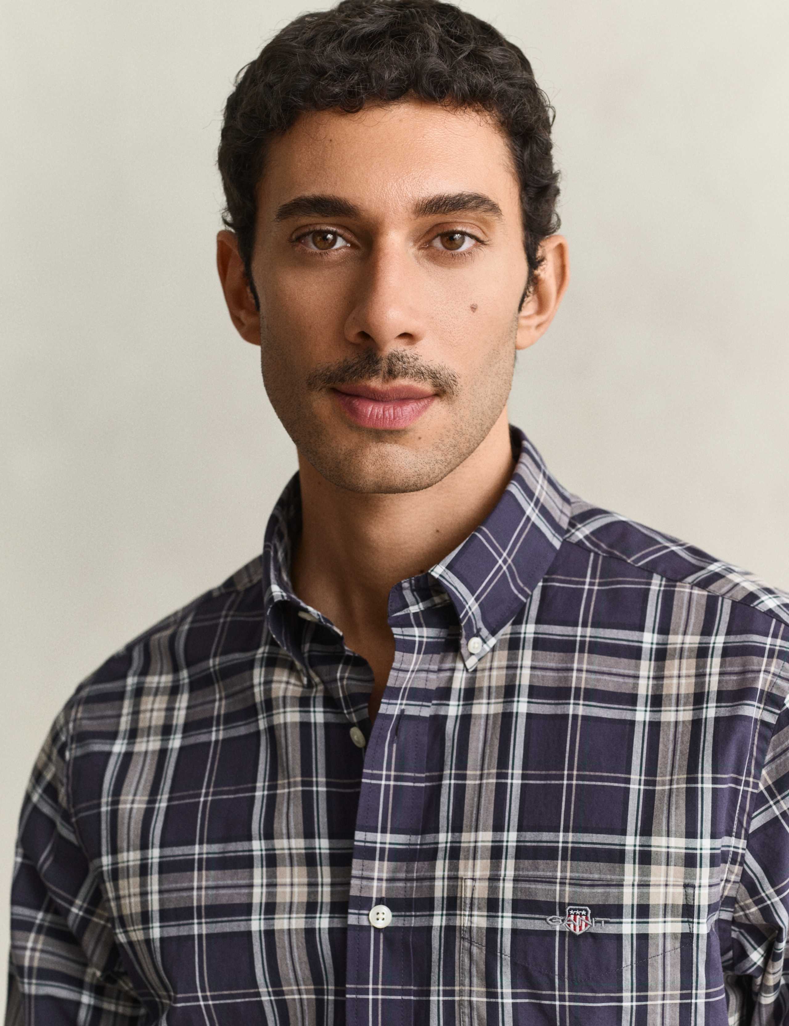 Regular Fit Pure Cotton Check Oxford Shirt 5 of 7