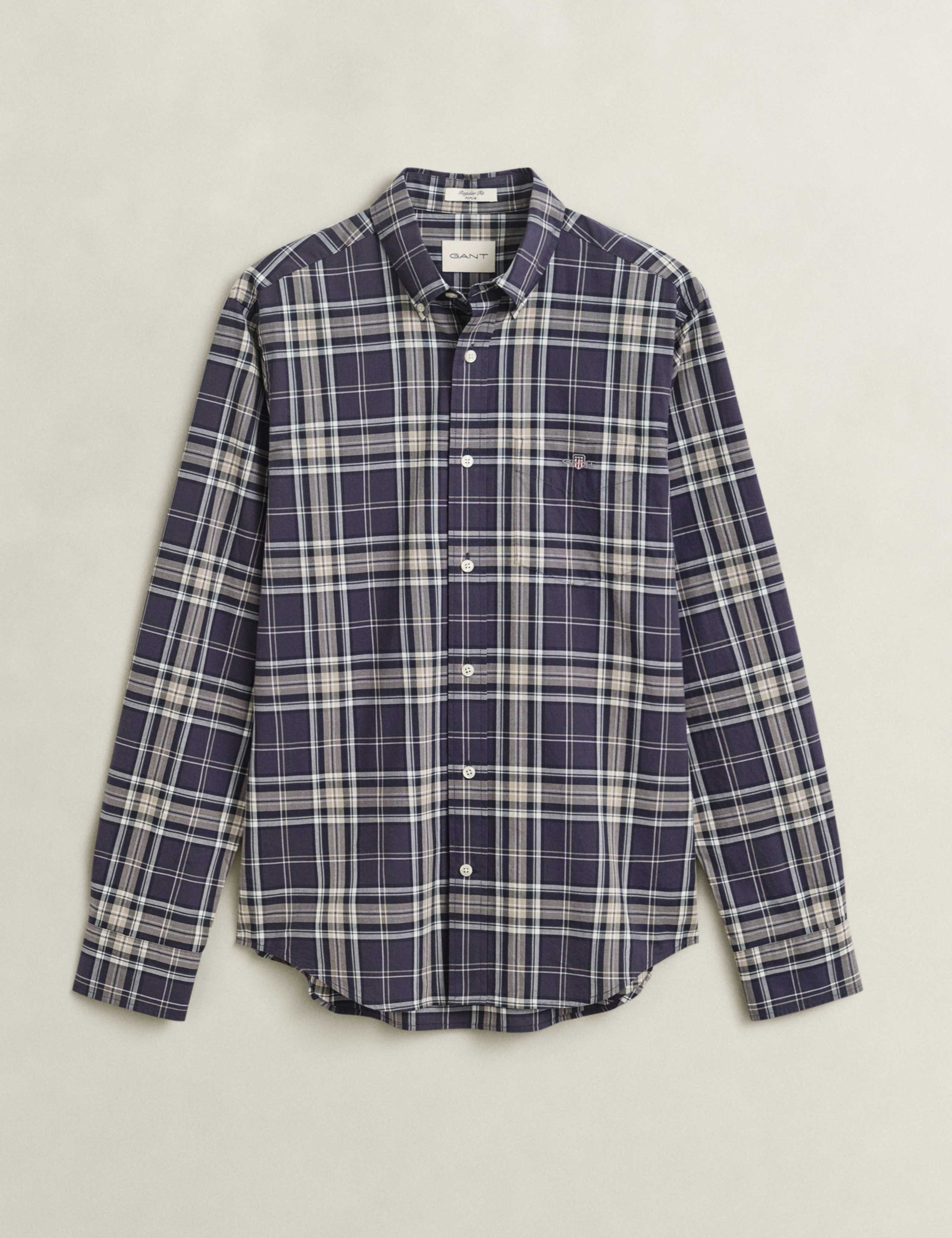 Regular Fit Pure Cotton Check Oxford Shirt 2 of 7