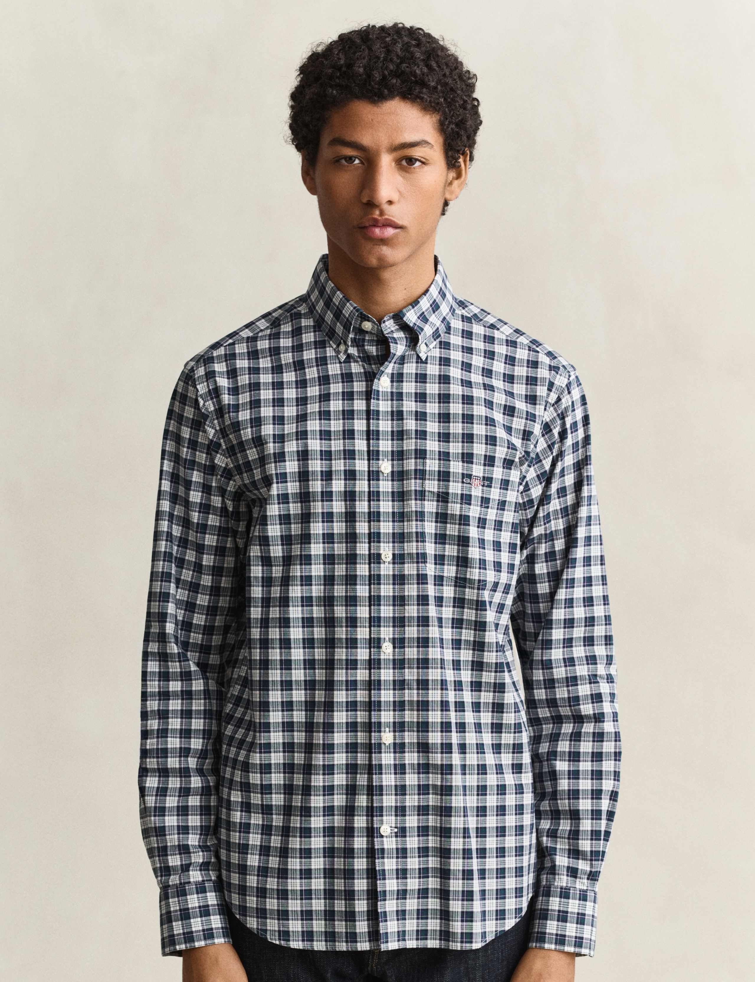 Regular Fit Pure Cotton Check Oxford Shirt 5 of 7