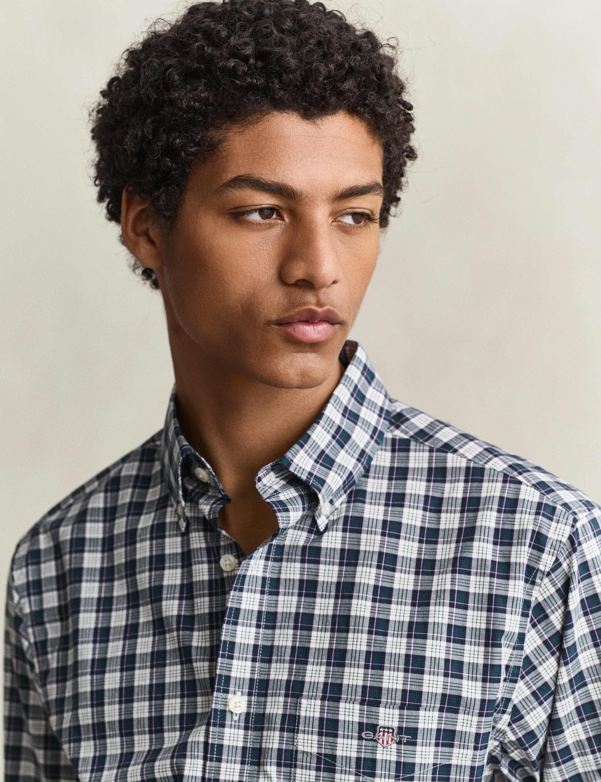 Regular Fit Pure Cotton Check Oxford Shirt 6 of 7