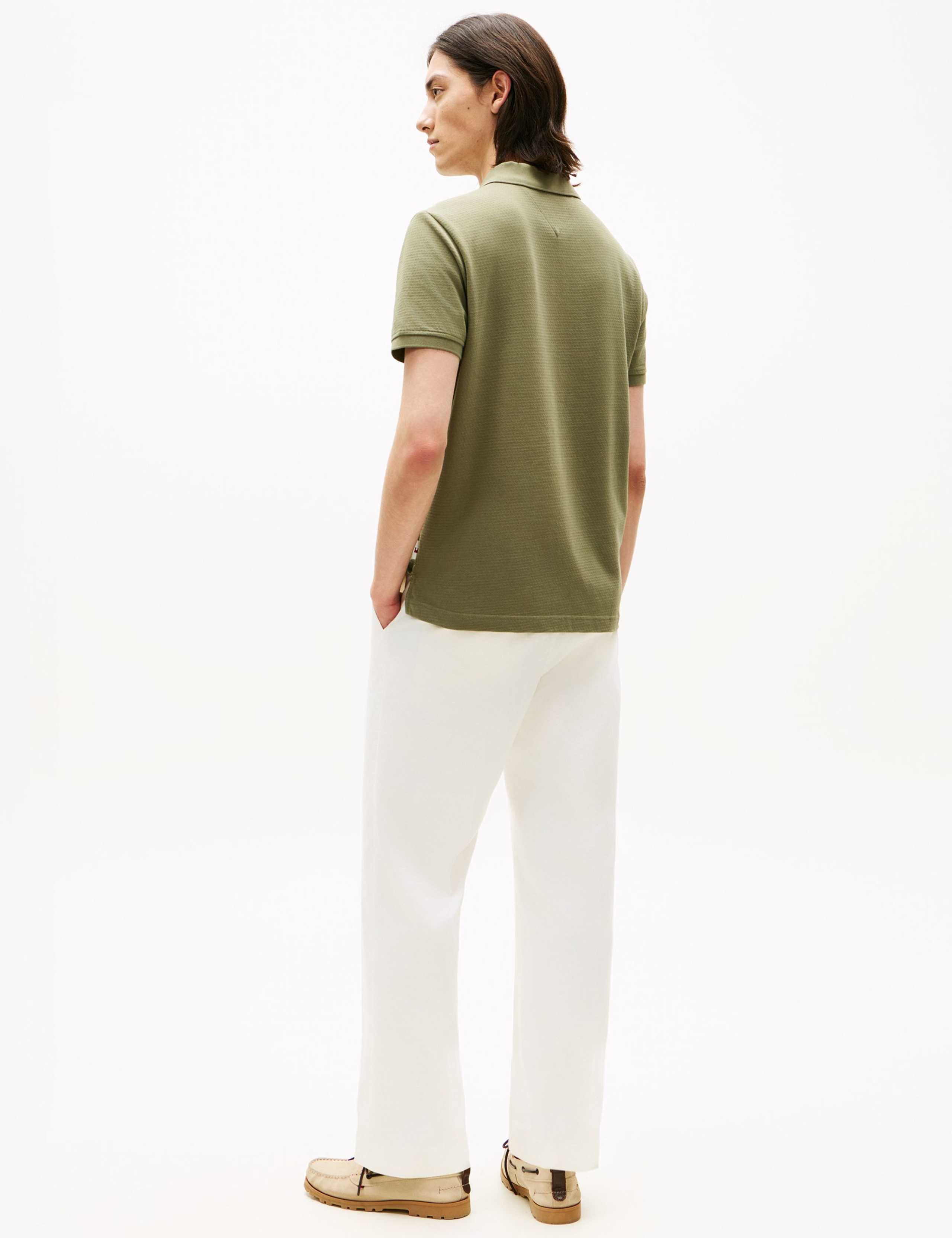 Cotton Rich Textured Half Zip Polo Shirt 5 of 5