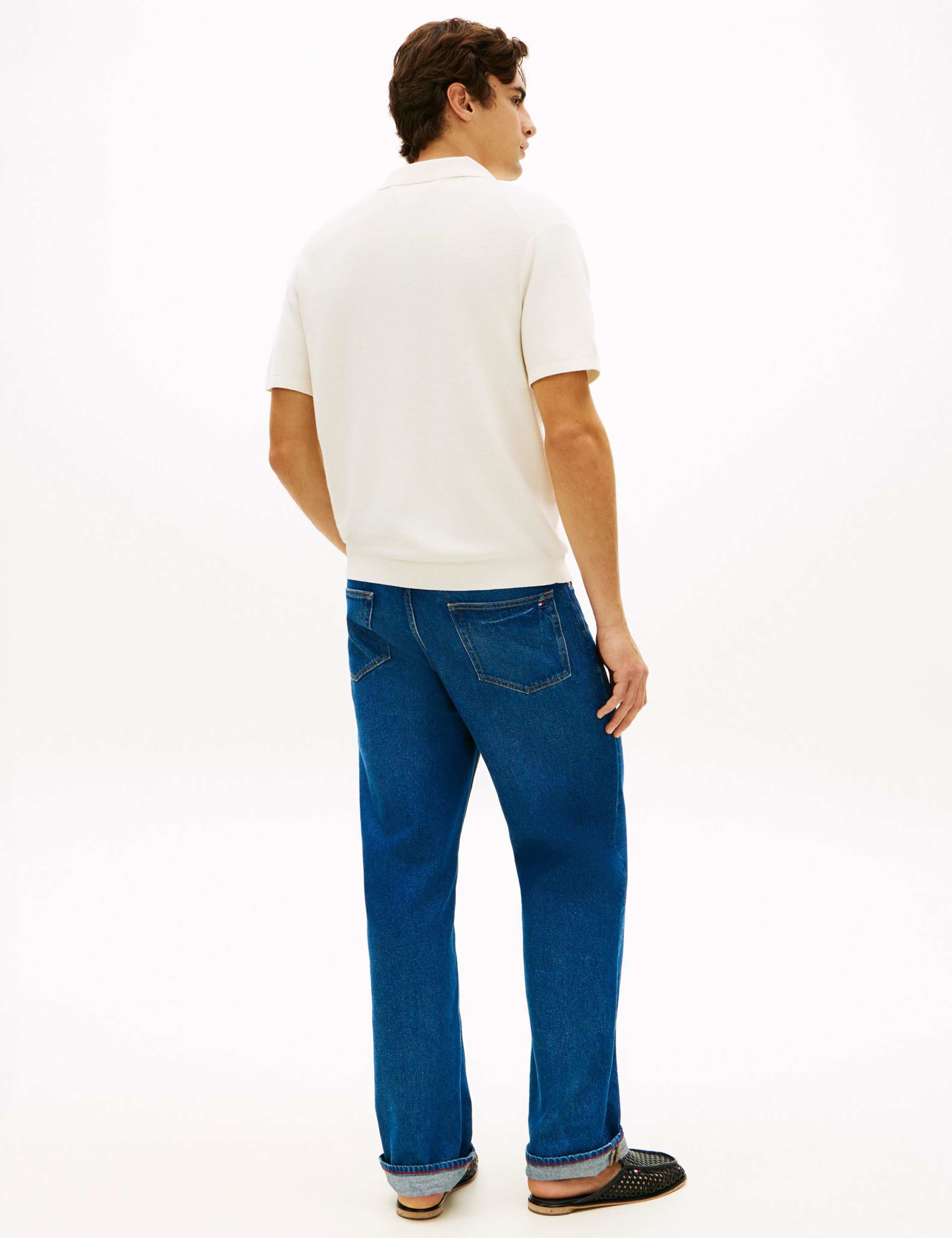 Pure Cotton Textured Knitted Polo Shirt 4 of 5