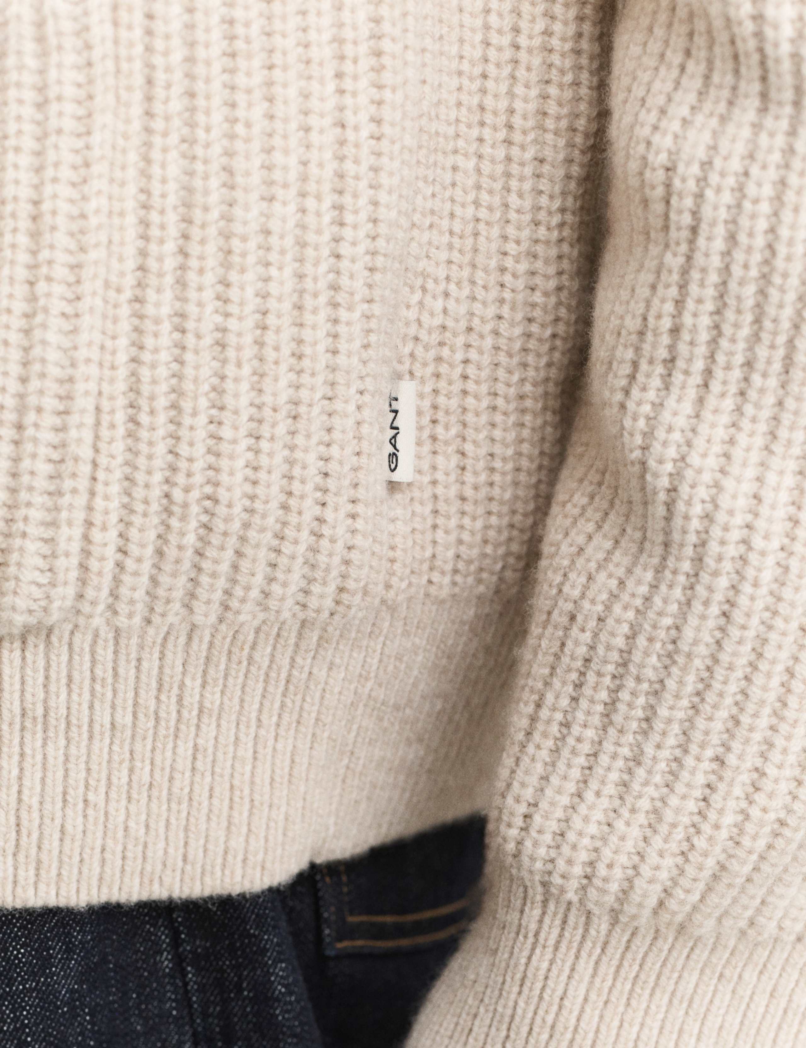 Lambswool Blend Ribbed Shawl Collar Cardigan 6 of 6